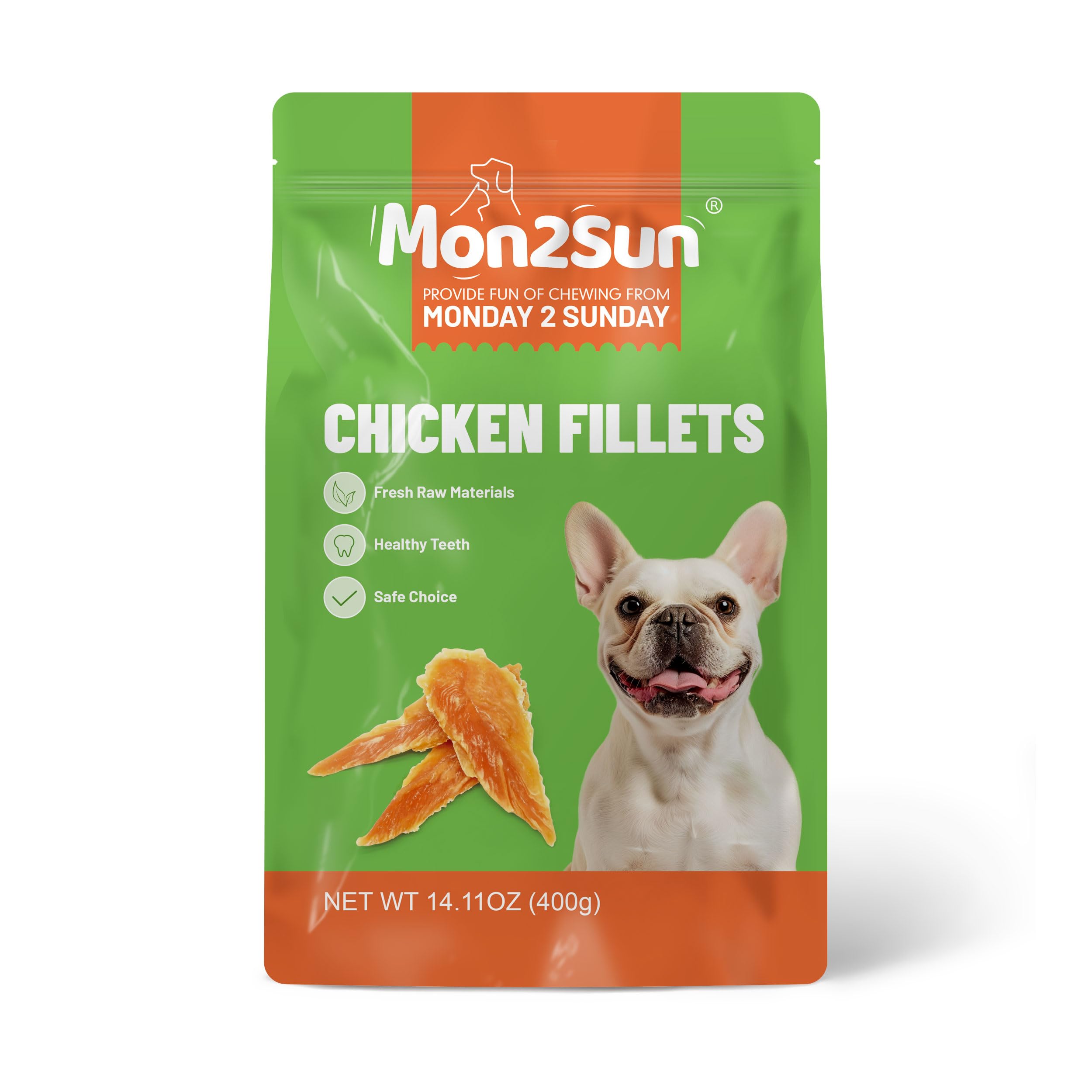 MON2SUN Chicken Jerky Dog Treats Made with Chicken Breast, High Protein & Grain Free, Training Treats for Small to Large Dogs (1