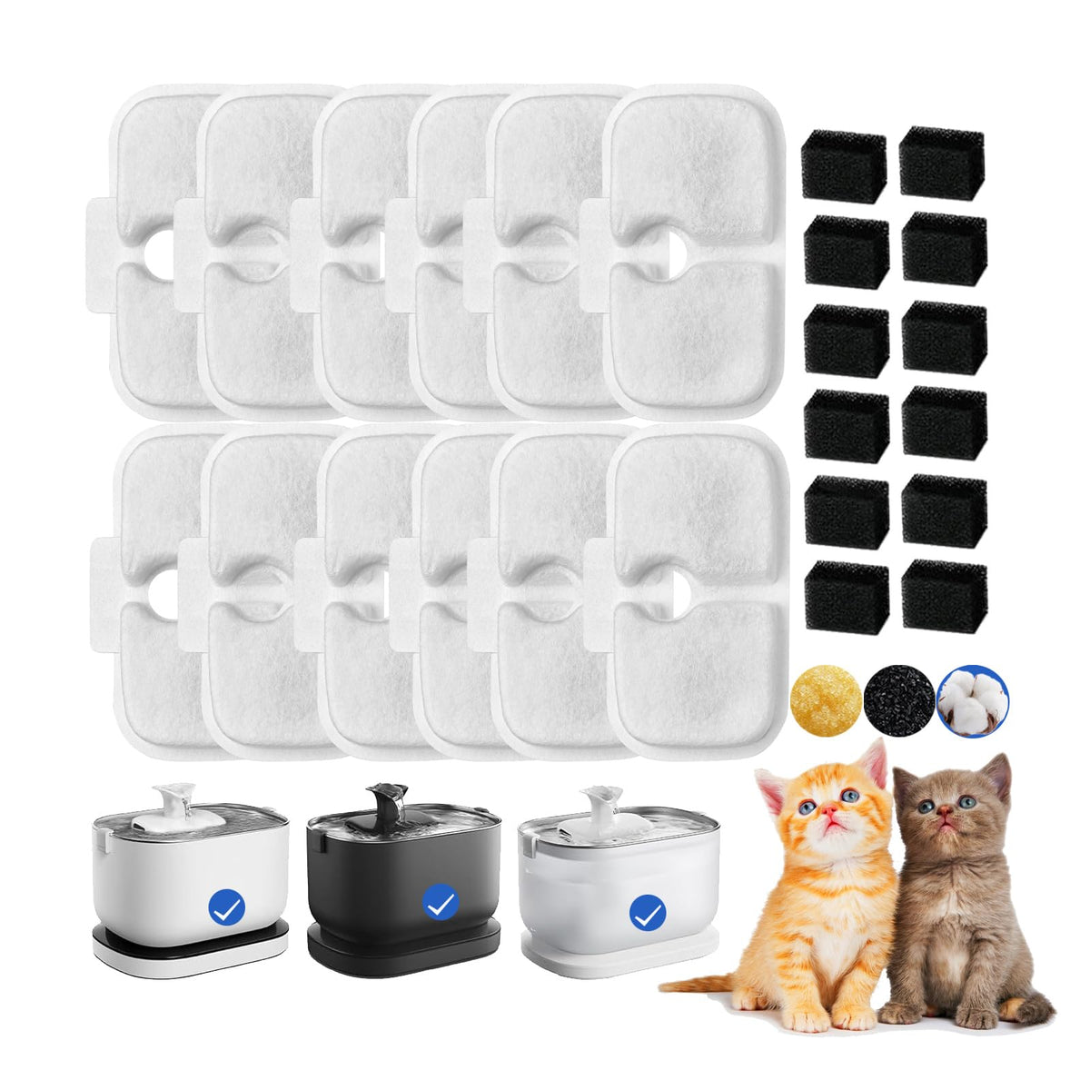 Cat Water Fountain Filter,Pet Fountain Filter Replacement For Pet Fountain,Water Fountain Filters Replacements Fit For Petlibro 