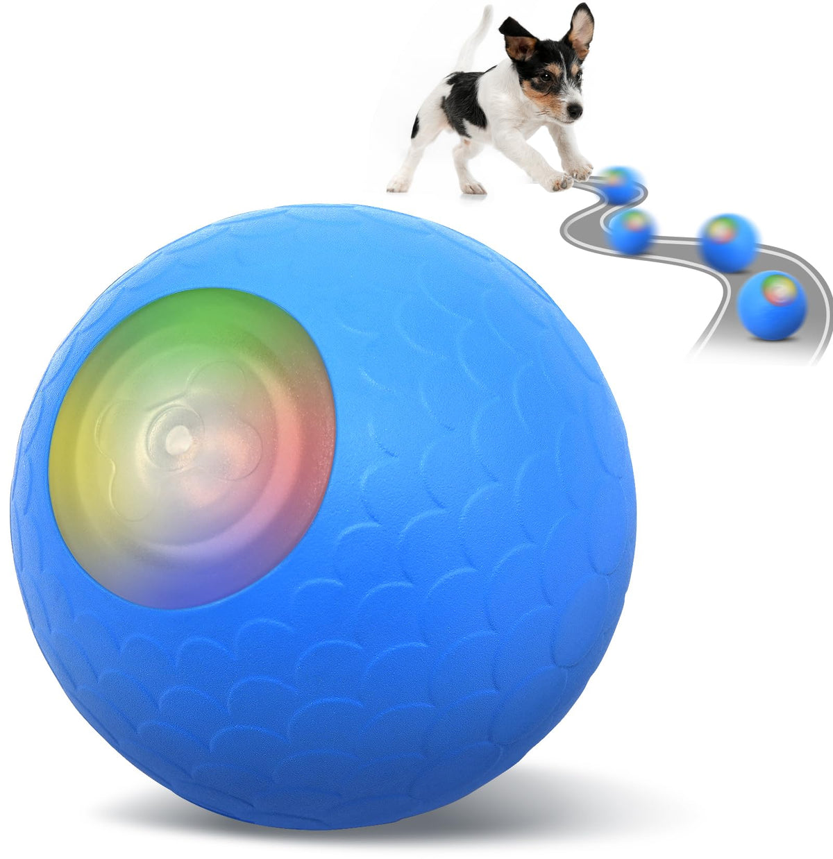 Petbobi Interactive Dog Toy Ball - 2025 Newly Upgraded Automatic Moving Dog Toys for Small Breeds, Motion Activated, USB Recharg