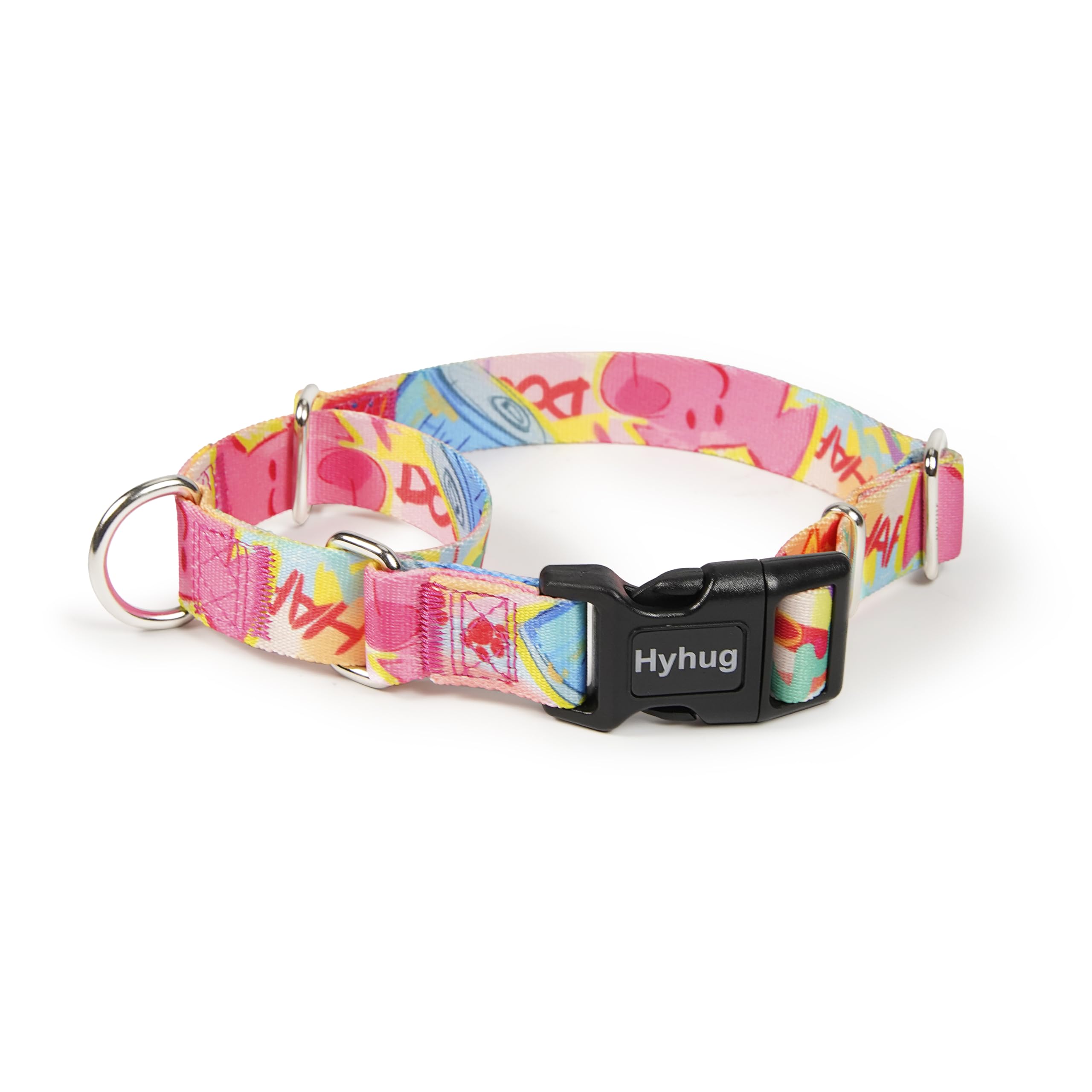 Hyhug Design Pattern Martingale Dog Collar For Medium Dogs Escape - Proof| No Pull Durable For Outdoor Use, Ideal For Training &