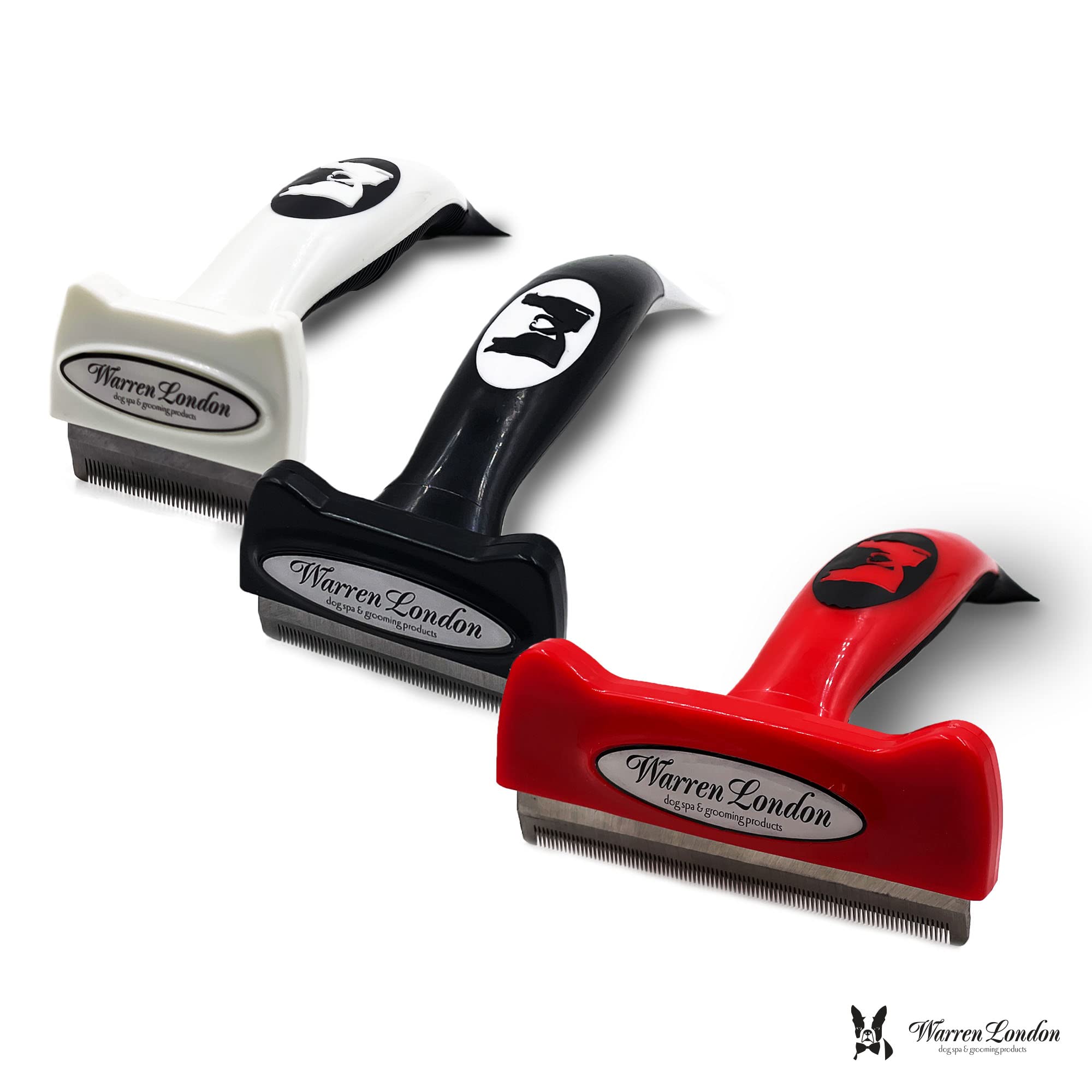 Deshedding Dog Brush By Warren London | Stainless Steel Deshedding Tool | Long Hair - Large