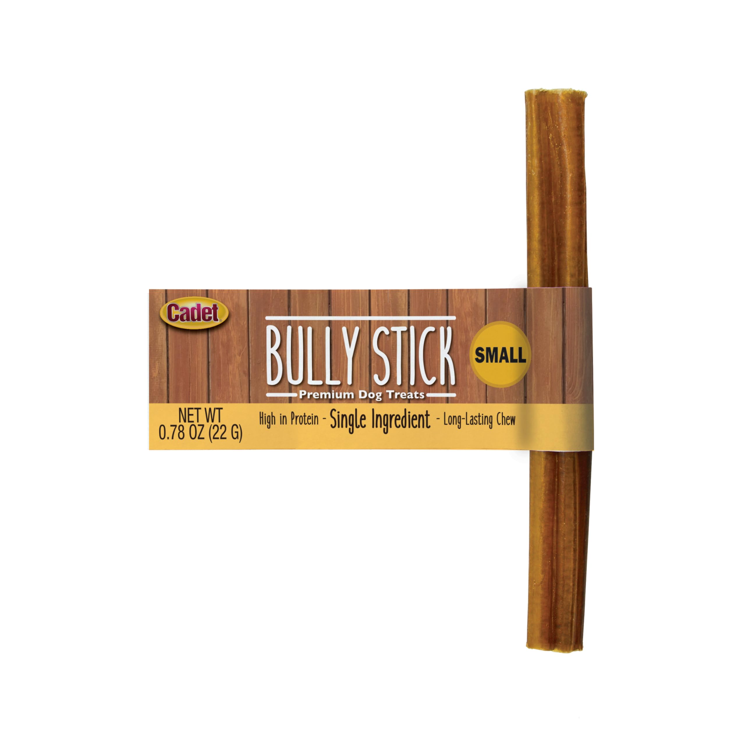 Cadet Bully Sticks for Small Dogs - All-Natural Beef Pizzle, High Protein, Low Fat, Long-Lasting, Grain & Rawhide-Free Dog Chews