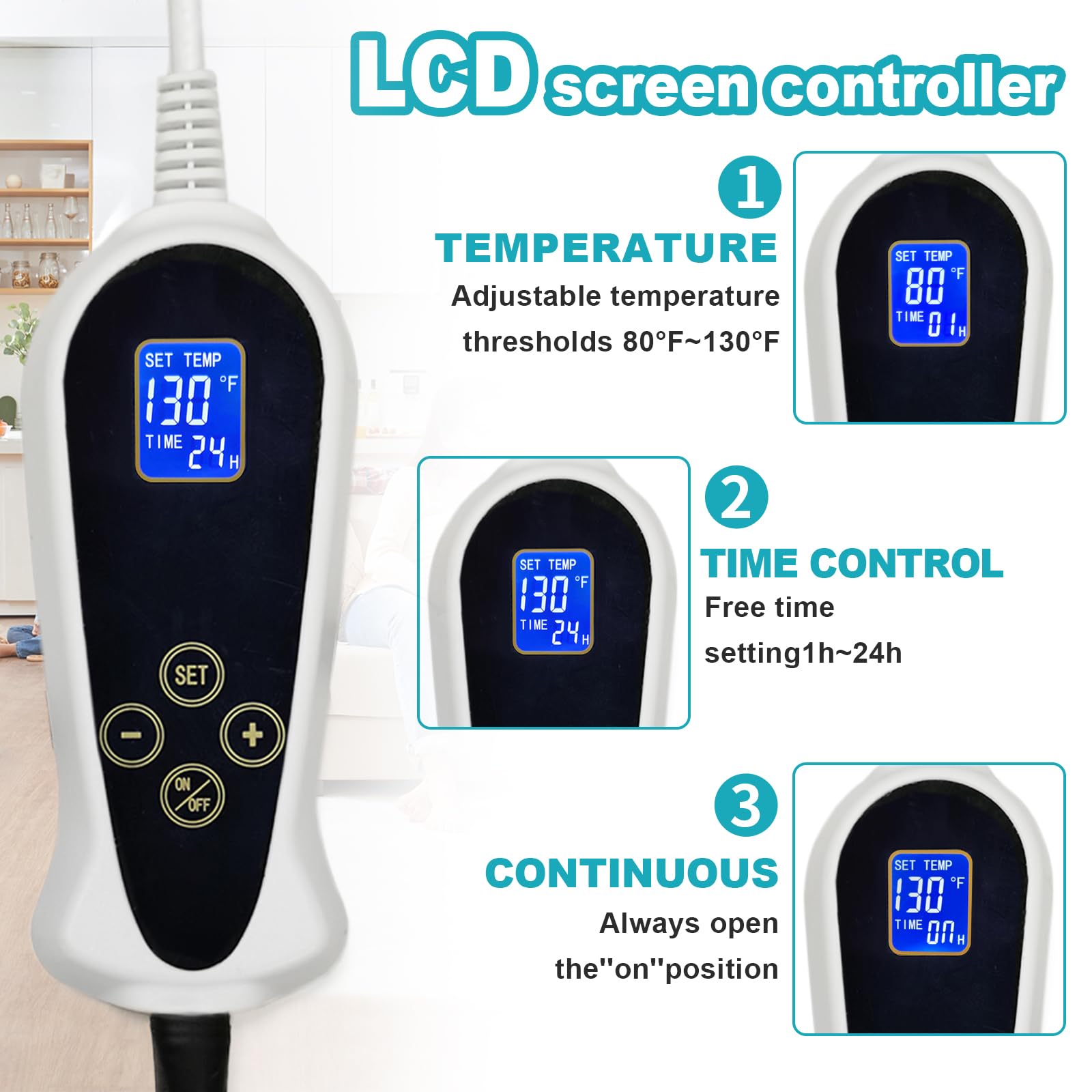Rc Sll Cat Heating Pad, Round-16 In, Soft Heated Cat Bed With Smart Thermostat Switch, Waterproof, Upgraded Adjustable Controlle