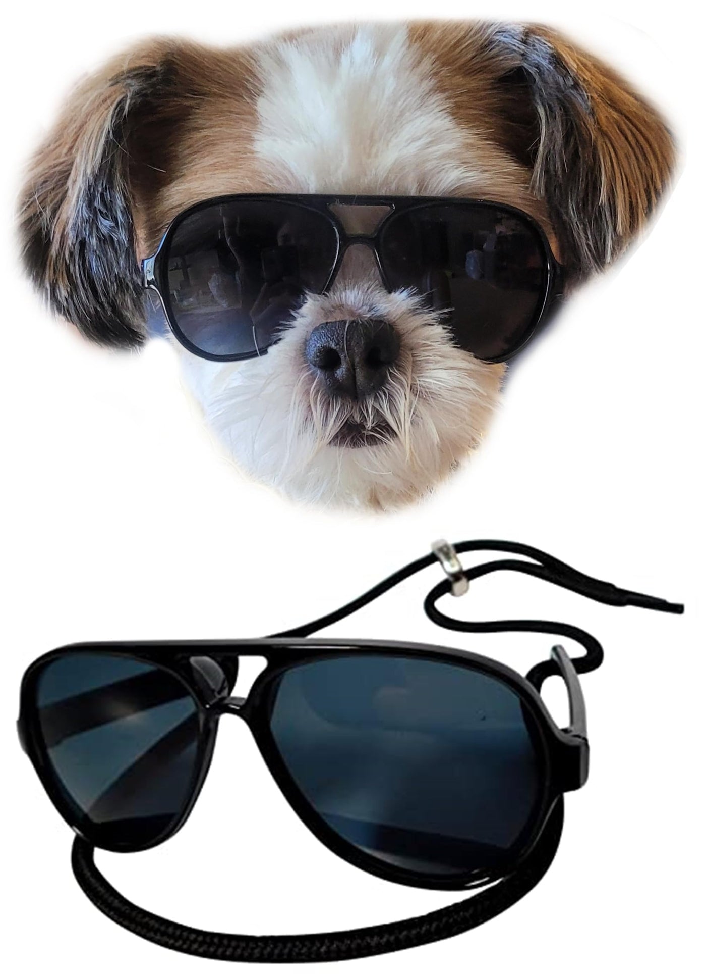 Style Vault Dog Sunglasses - Small, Black