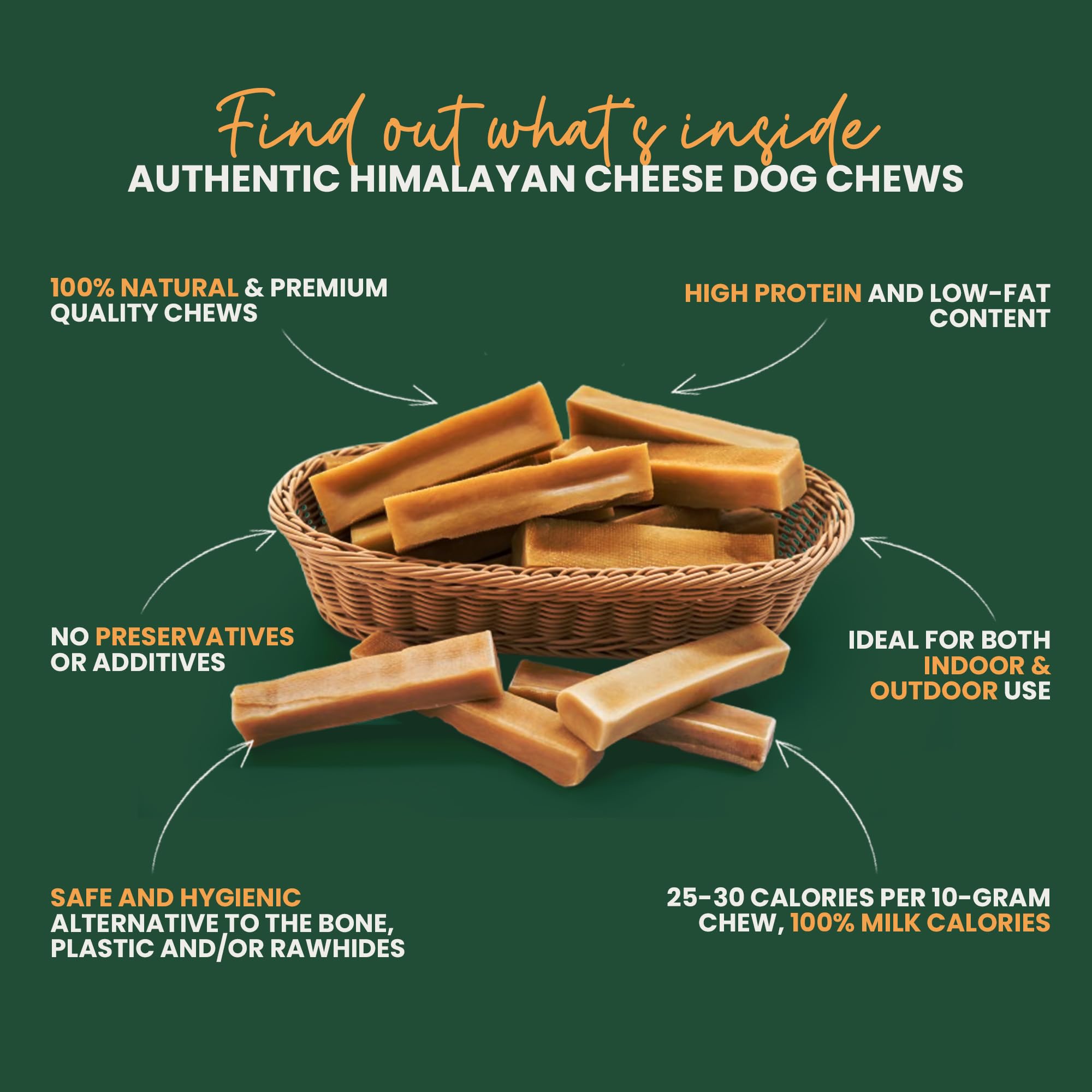 Authentic Himalayan Yak Cheese for Dogs - XXLarge (Pack of 1) - Sourced from Pristine Himalayan Foothill, Rawhide-Free, NO prese