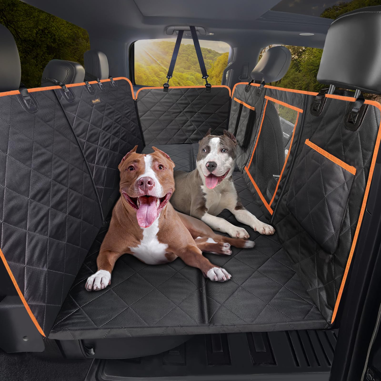Ibuddy Truck Seat Cover Extender For Dog Hard Bottom Seat Hammock For Large Dogs Up To 400Lb Protect Dogs Not Fall Into Floor Pe