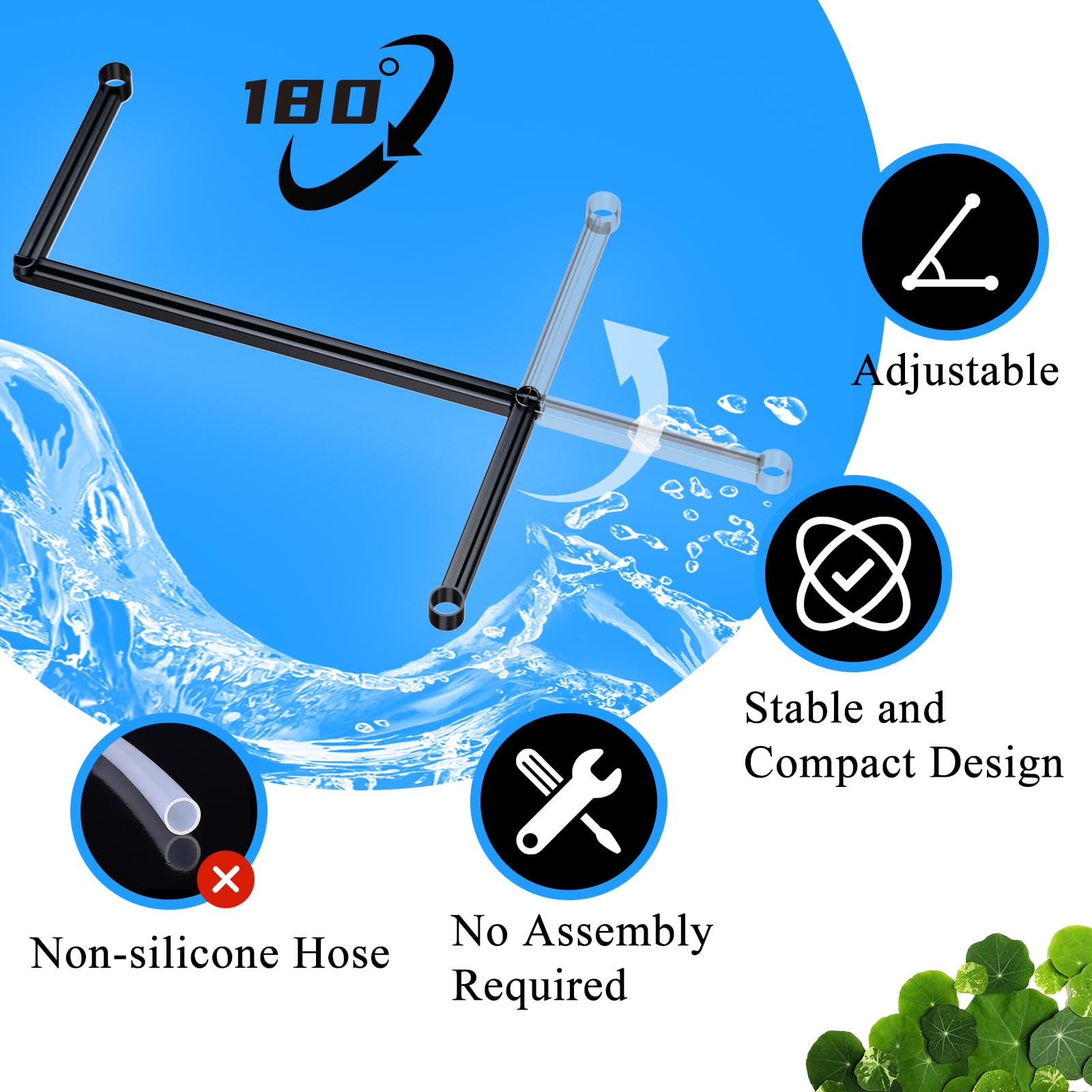 Floating Plant Corral For Aquarium, Fish Tank Accessories To Separate Floating Plants, Automatically Adjusts Height With Water L