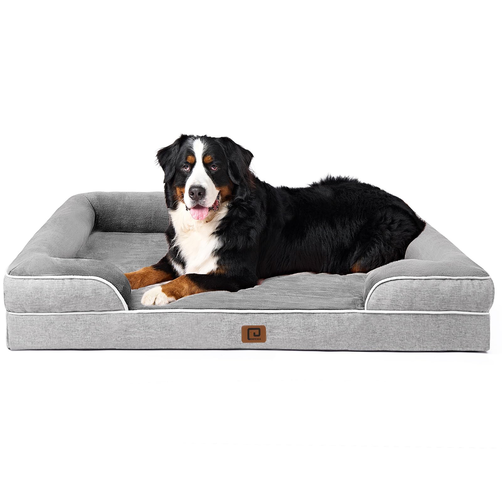 Eheyciga Orthopedic Dog Beds For Extra Large Dogs, Waterproof Memory Foam Xxl Dog Bed With Sides, Non-Slip Bottom And Egg-Crate