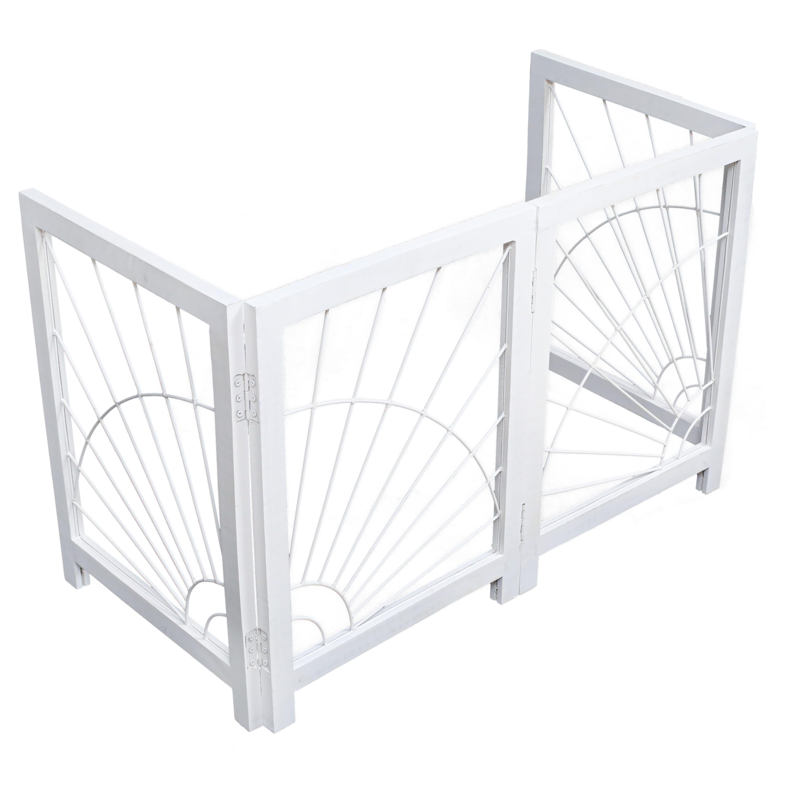 Freestanding Pet Gate For Dogs, Foldable Wooden Dog Gate For House, Indoor Dog Gate For Stair, Doorway, Sunshine Design Gates Fo