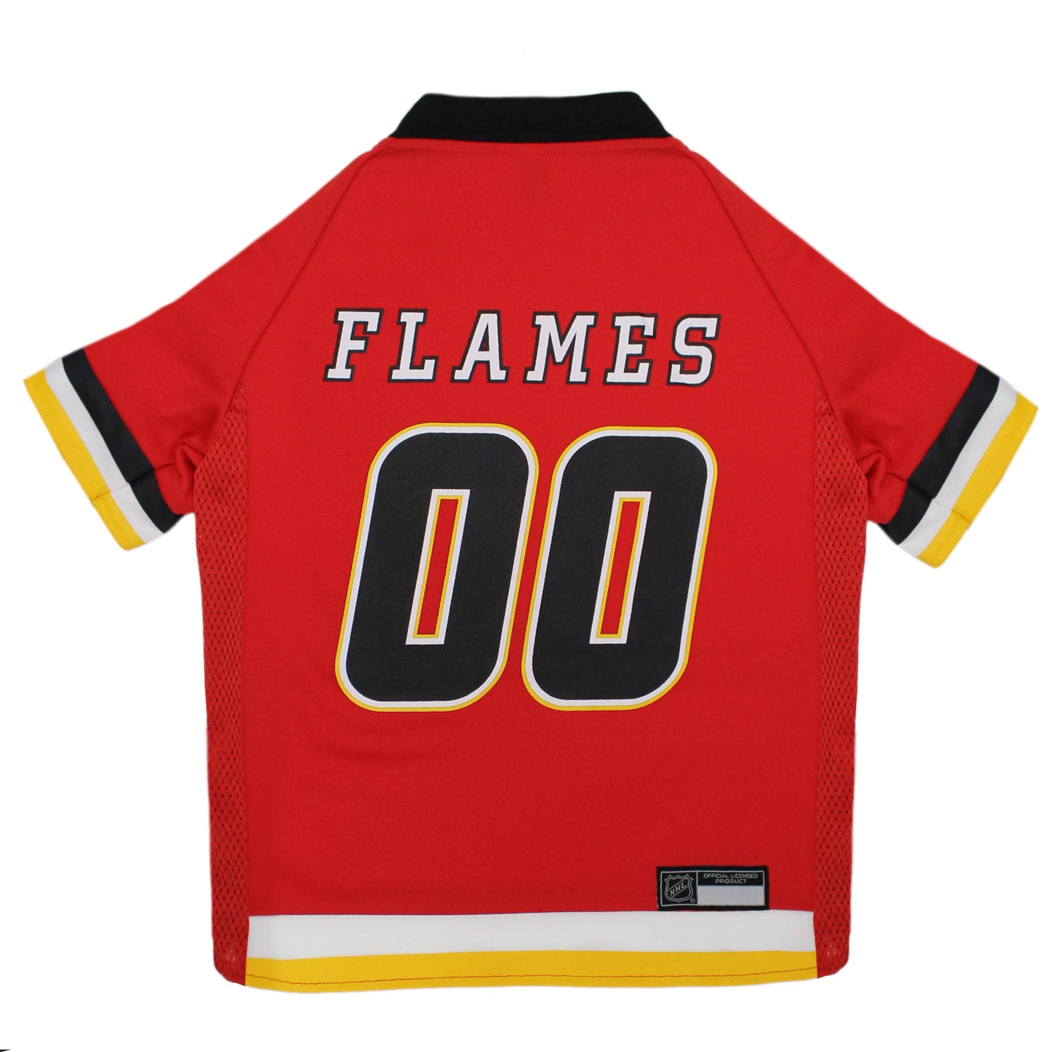 Nhl Calgary Flames Jersey For Dogs & Cats, X-Small. - Let Your Pet Be A Real Nhl Fan!