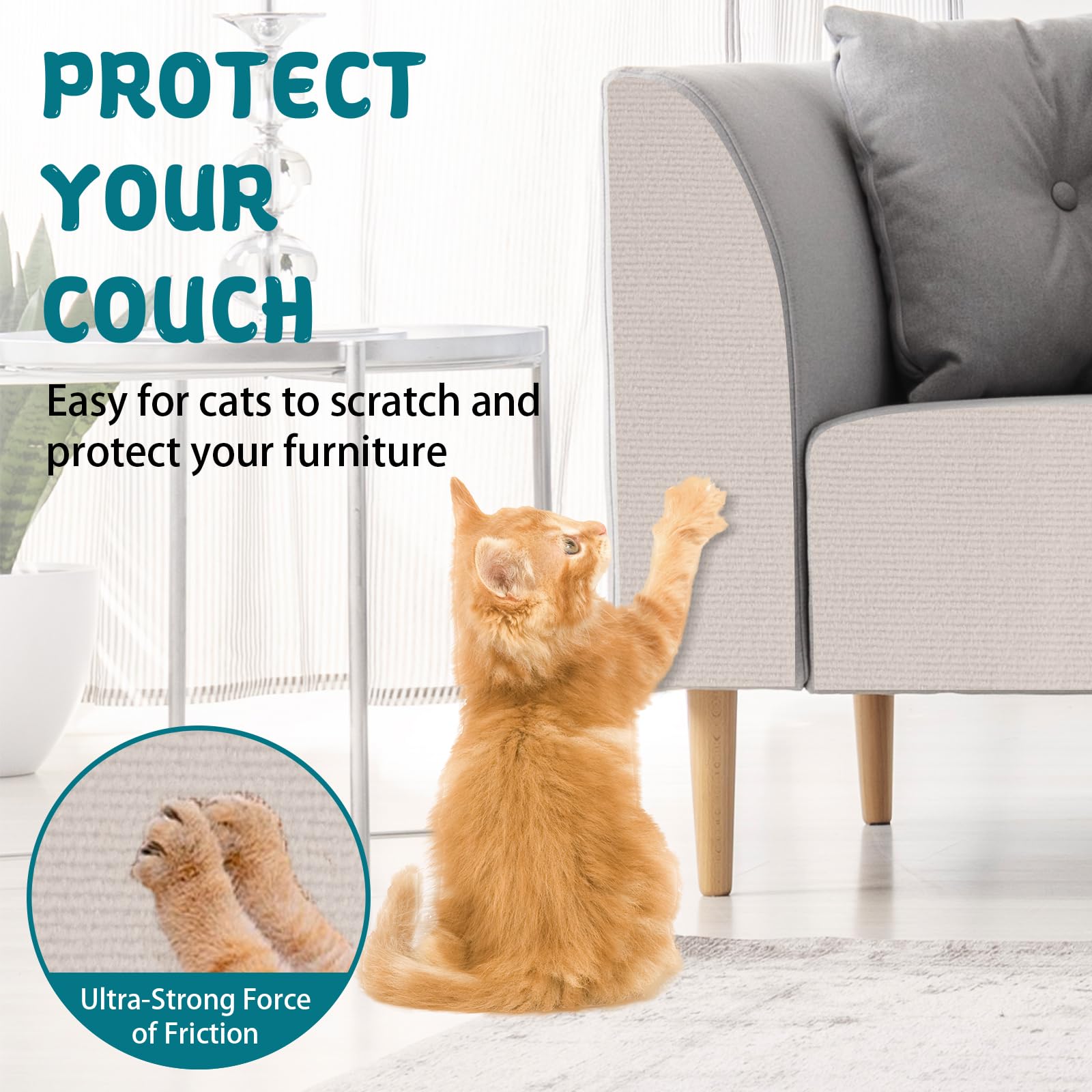 Climbing Cat Scratcher Mat Trimmable Cat Scratching Post Carpet 78.7X15.8 Self Adhesive Carpet Mat Pad Replacement For Cat Tree