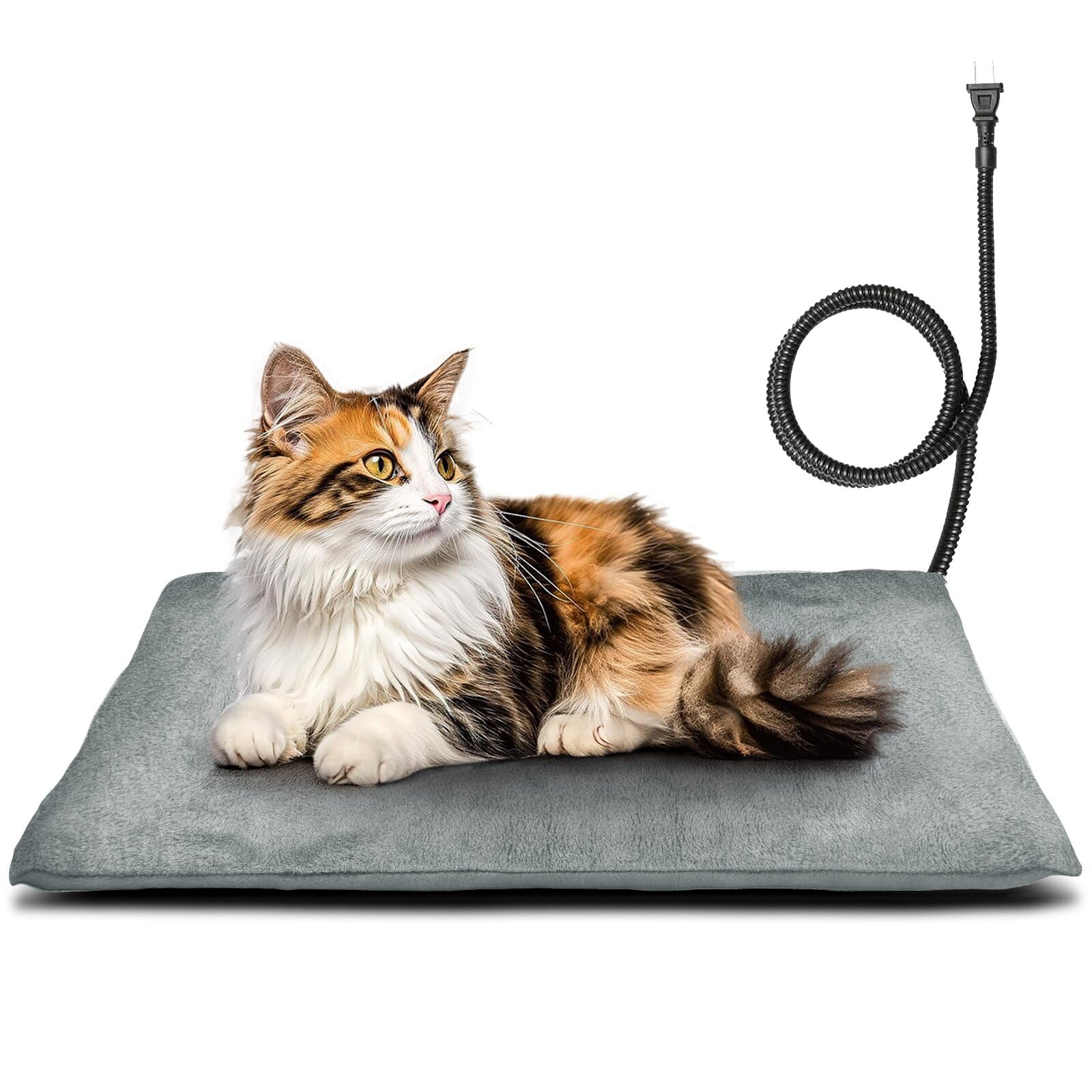 Outdoor Pet Heating Pad For Cats, Pet Heating Pad For Cats Outside, Waterproof Cat Warming Pad, Heated Cat Dog Bed Electric Heat