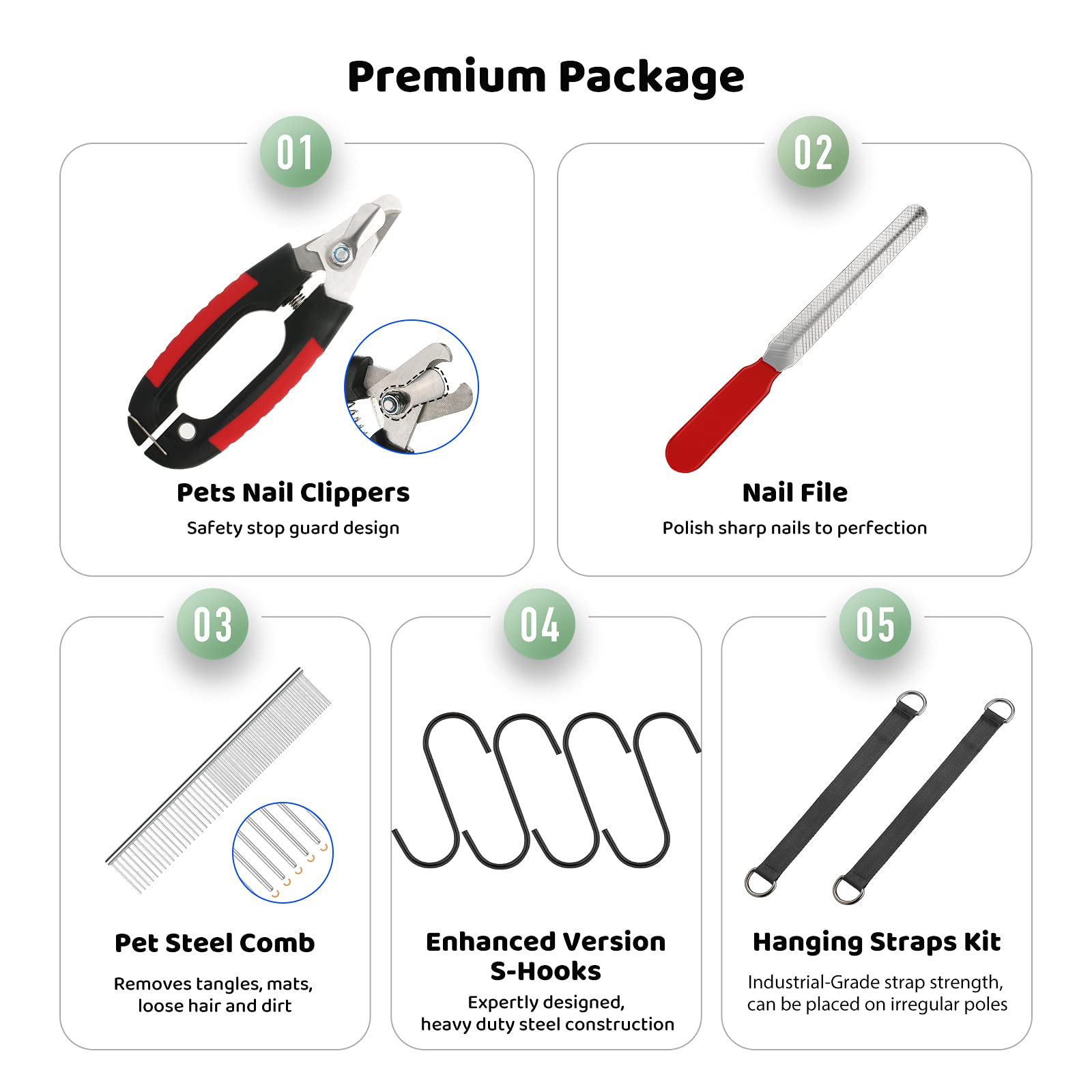 Guzekier Pet Dog Grooming Hammock Harness For Large Dogs, Dog Sling For Grooming, Dog Hammock Restraint Bag With Nail Clippers/T