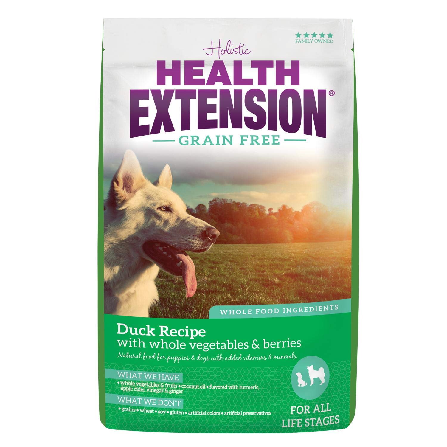 Health Extension Grain Free Duck & Sweet Potato Dry Dog Food (4 lb / 1.81 kg) - Lean Protein Formula with Turmeric & Antioxidant