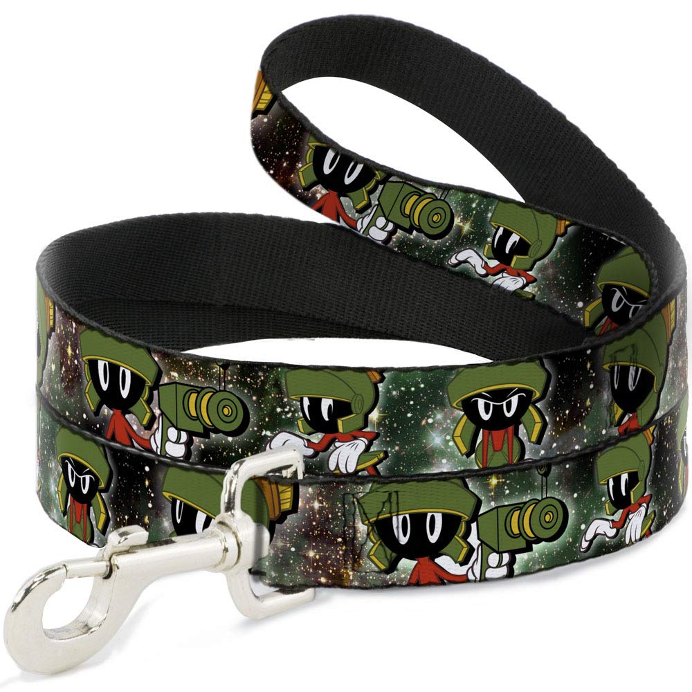 Dog Leash Marvin The Martian 4 Poses Galaxy 6 Feet Long 0.5 Inch Wide