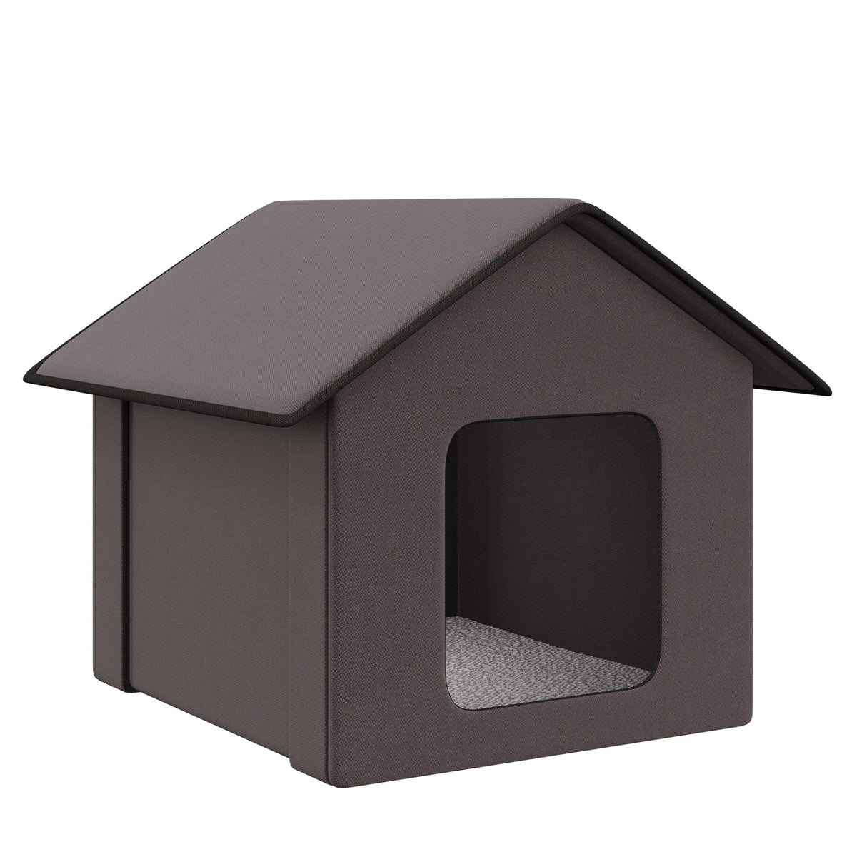 Pawhut Heated Cat Houses For Outdoor And Indoor, Portable Kitty Shelter, Waterproof And Insulated, Brown