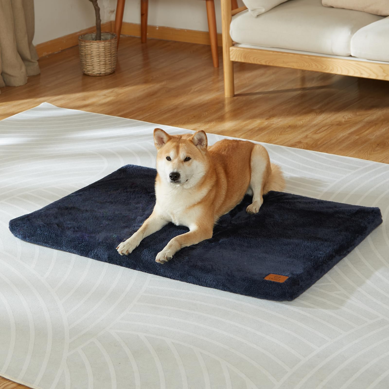 Liorce Memory Foam Dog Crate Pad - Xxl Dog Bed Mat With Removable Washable Cover And Waterproof Lining - Pet Bed Mat For Extra L