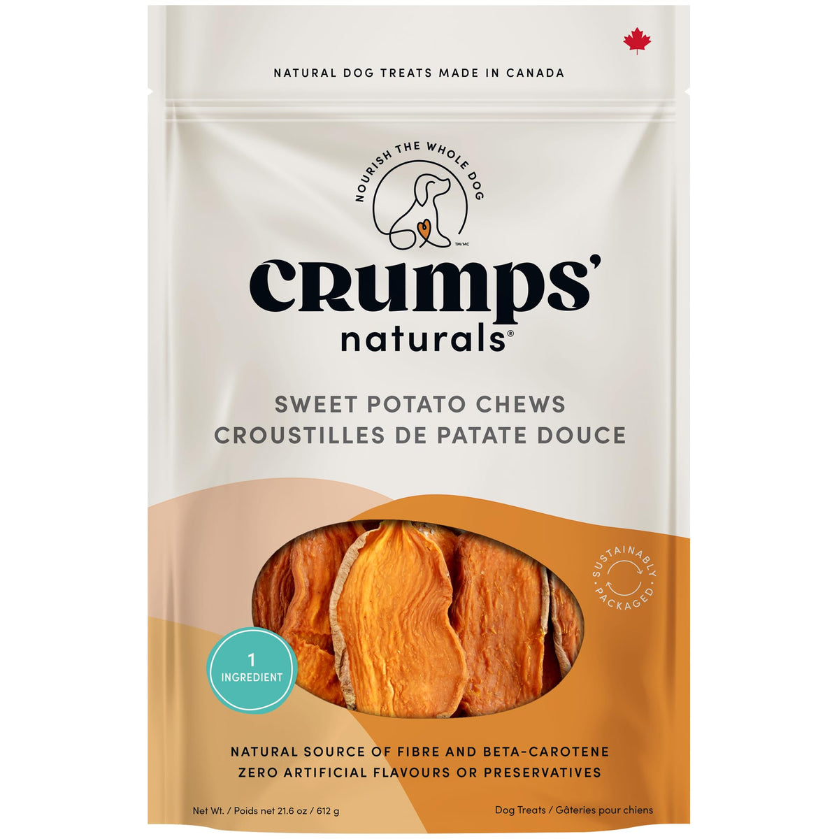 Crumps Naturals Sweet Potato Chews 612G/21.6Oz