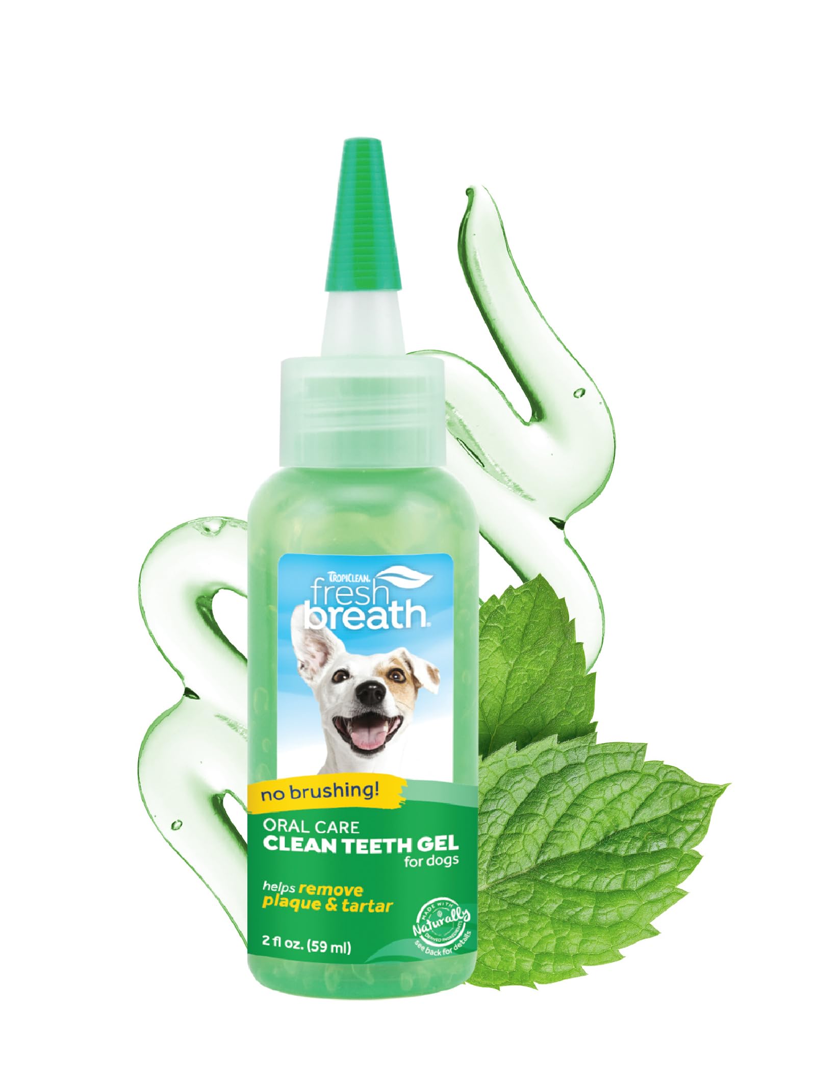 TropiClean Clean Teeth Gel for Dogs | Dog Dental Care | Dog Toothpaste | Breath Freshener | Easy Teeth Cleaning | Made in the US