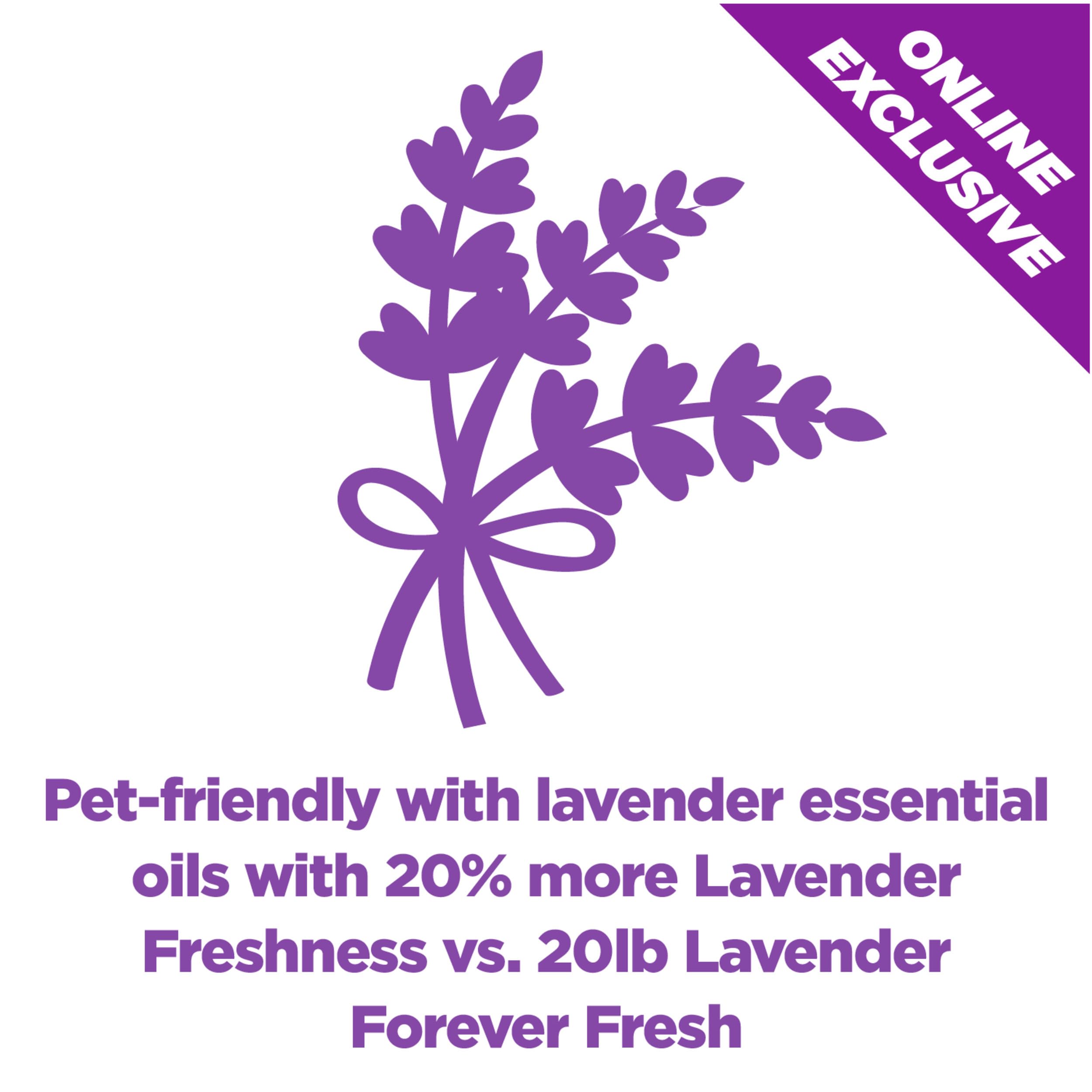 Arm & Hammer Forever Fresh Clumping Cat Litter Lavender, Multicat 18Lb With 20% More Lavender Freshness, Pet Friendly With Essential Oils