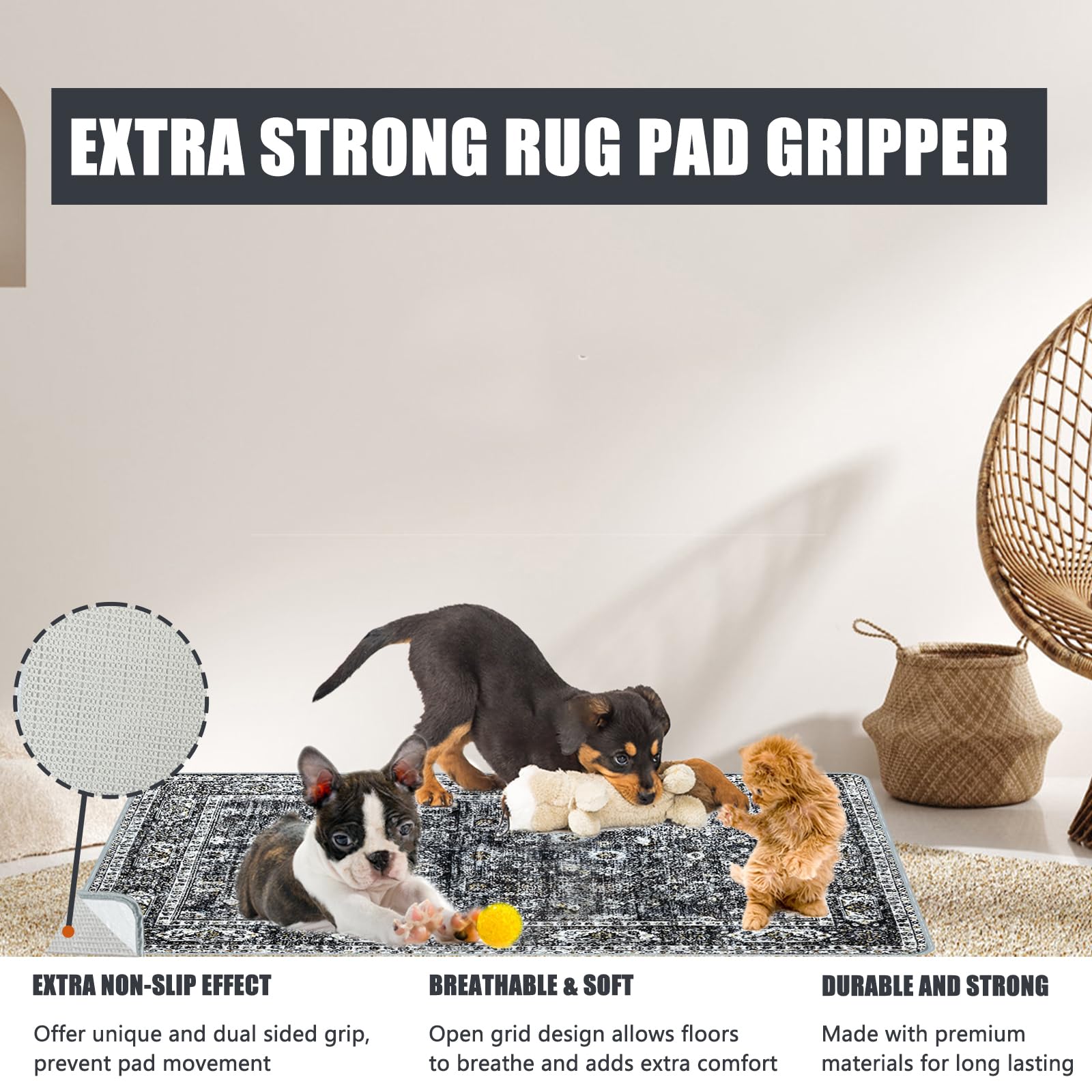 Aihsumc Washable Pee Pads For Dogs, (2 Pack, 36''X42'') Upgrade Reusable Puppy Pads With Non-Slip Rug Pad, Super Thickening Abso