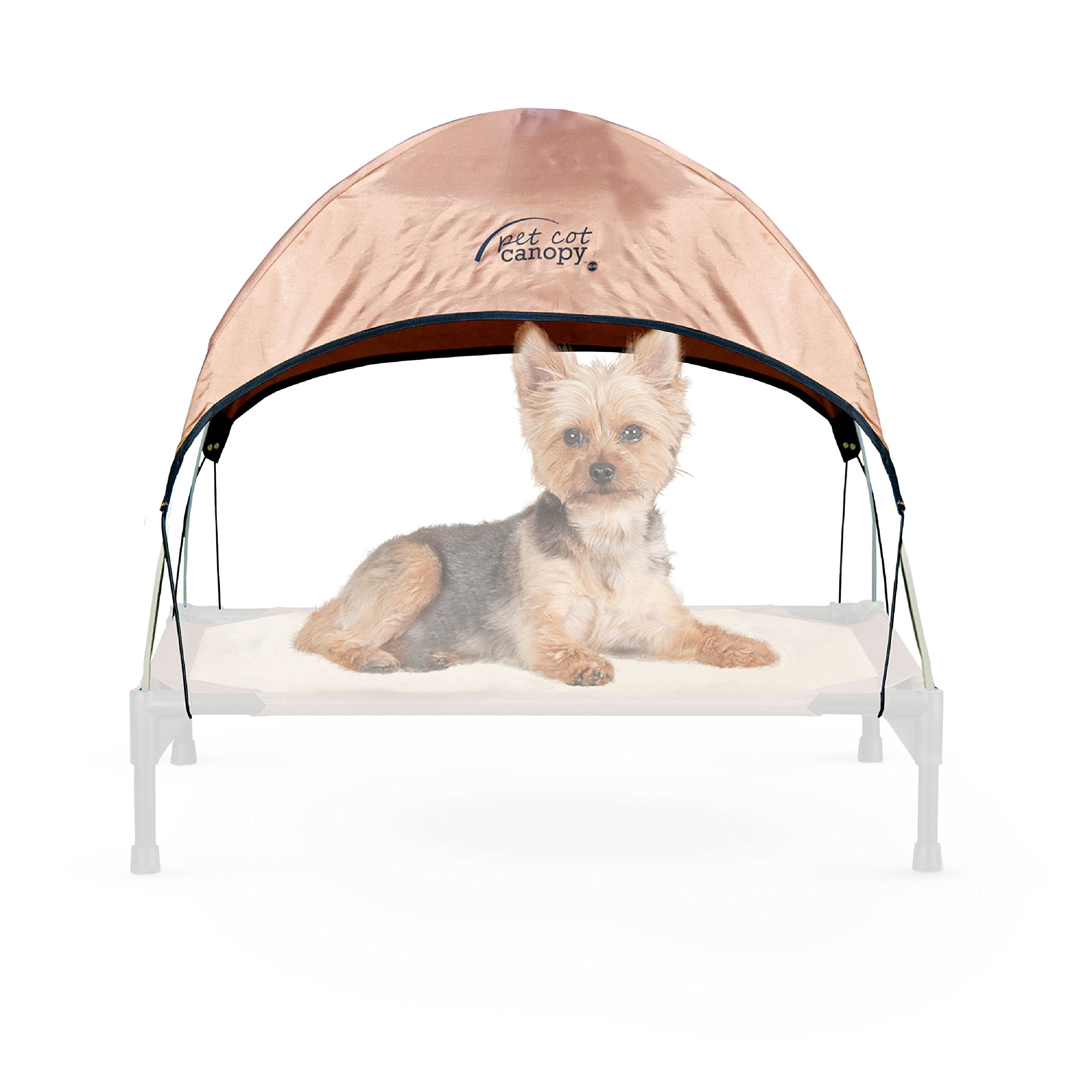 K&H Pet Products Tan Pet Cot Canopy, Small 22x17, Durable Outdoor Shade Cover for Pet Bed (Cot Sold Separately)