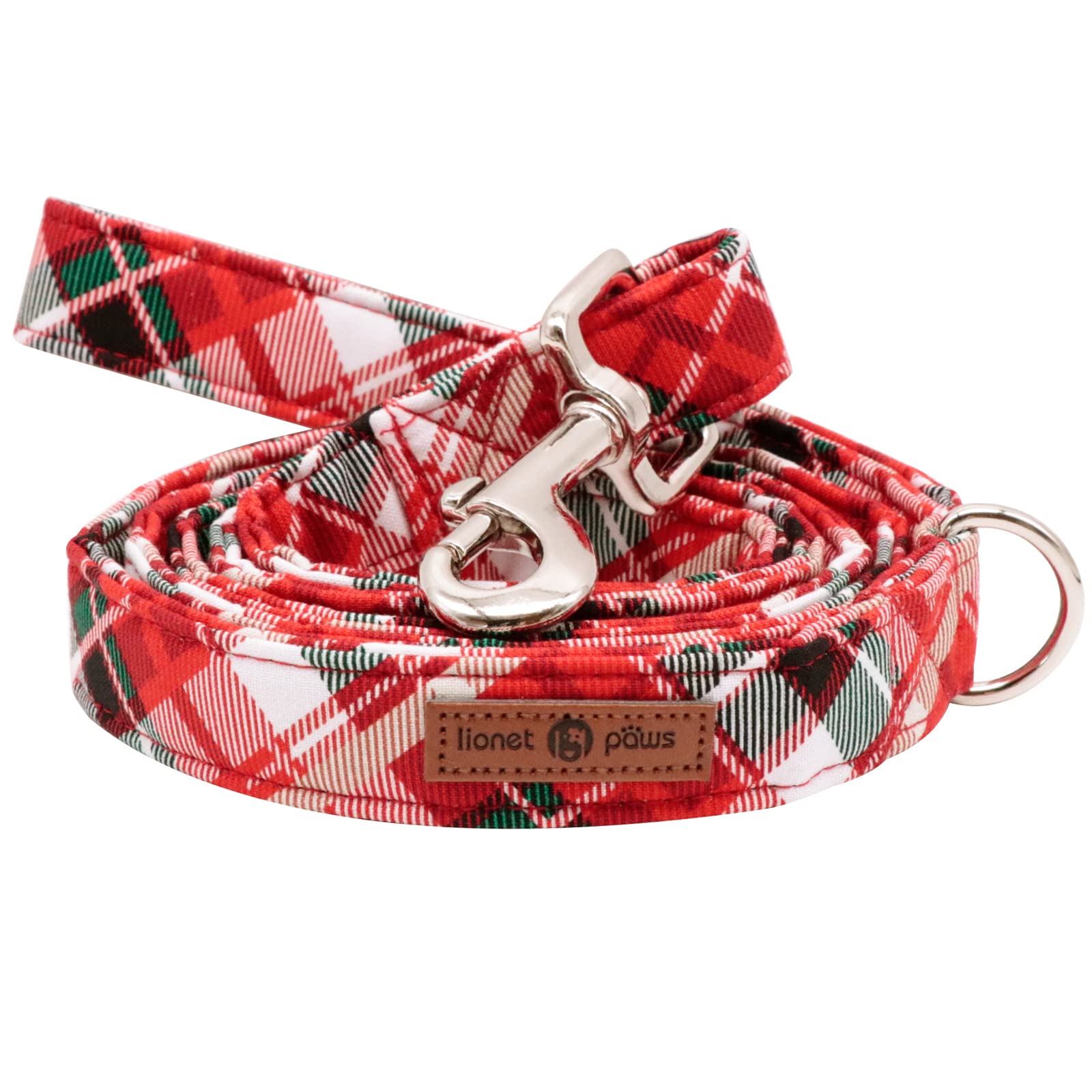 Lionet Paws Christmas Leash Matching Collar For Small Medium Large Dogs