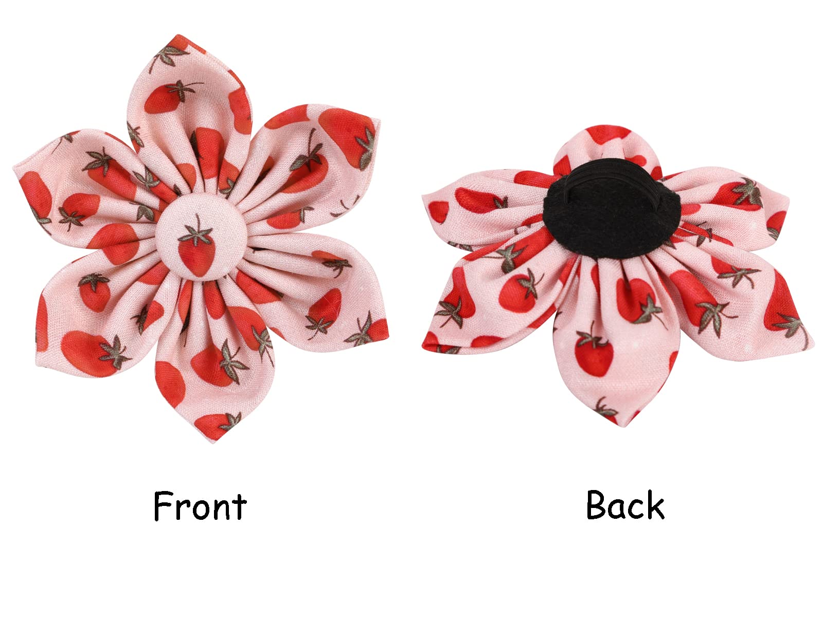 Lionet Paws Dog Collar With Flower - Cute Cotton Adjustable Flower Dog Collar With Metal Buckle For Small Dog Girl Boy Gift, S, Neck 10-16In