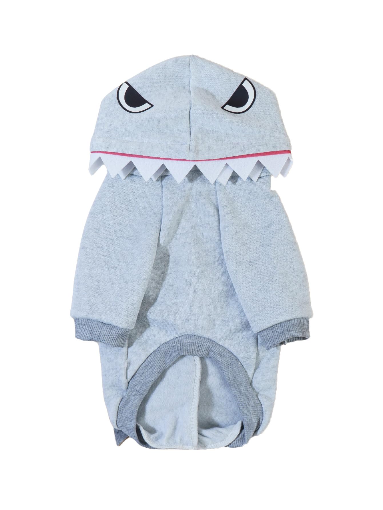 Qwinee Shark Dog Hoodie Dog Warm Jacket Coat Puppy Sweatshirt Christmas Halloween Dog Costume Cosplay Winter Dog Clothes Pet Apparel For Small Medium Dogs Cats Kitten Grey S