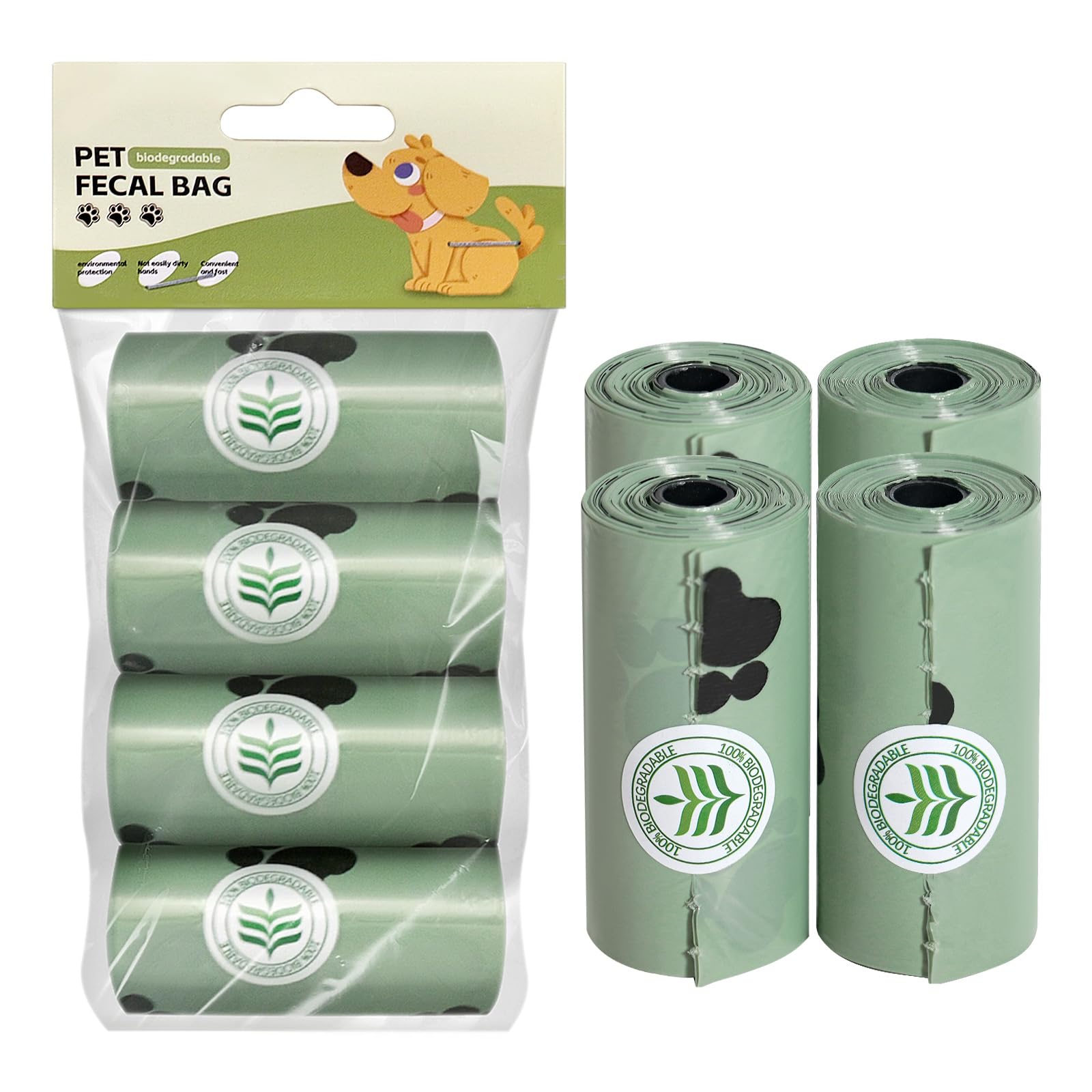 Poop Bags for Dogs, Dog Poop Bag Rolls and Small Trash Bags for Waste Cleanup, Extra Thick Doggie Bags for Pooper Scooper Scente