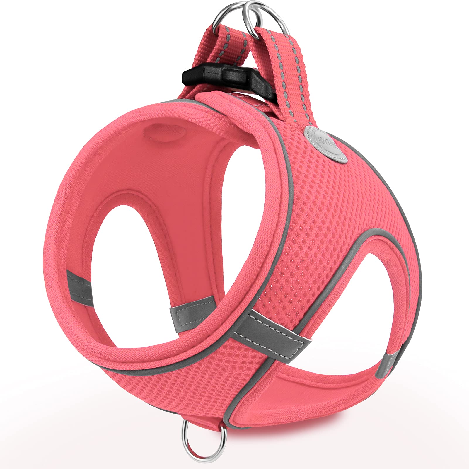 Joytale Step In Dog Harness,12 Colors,Breathable Mesh Vest Harness,Reflective Soft Padded Harnesses For Medium Dogs,Pink,Xl