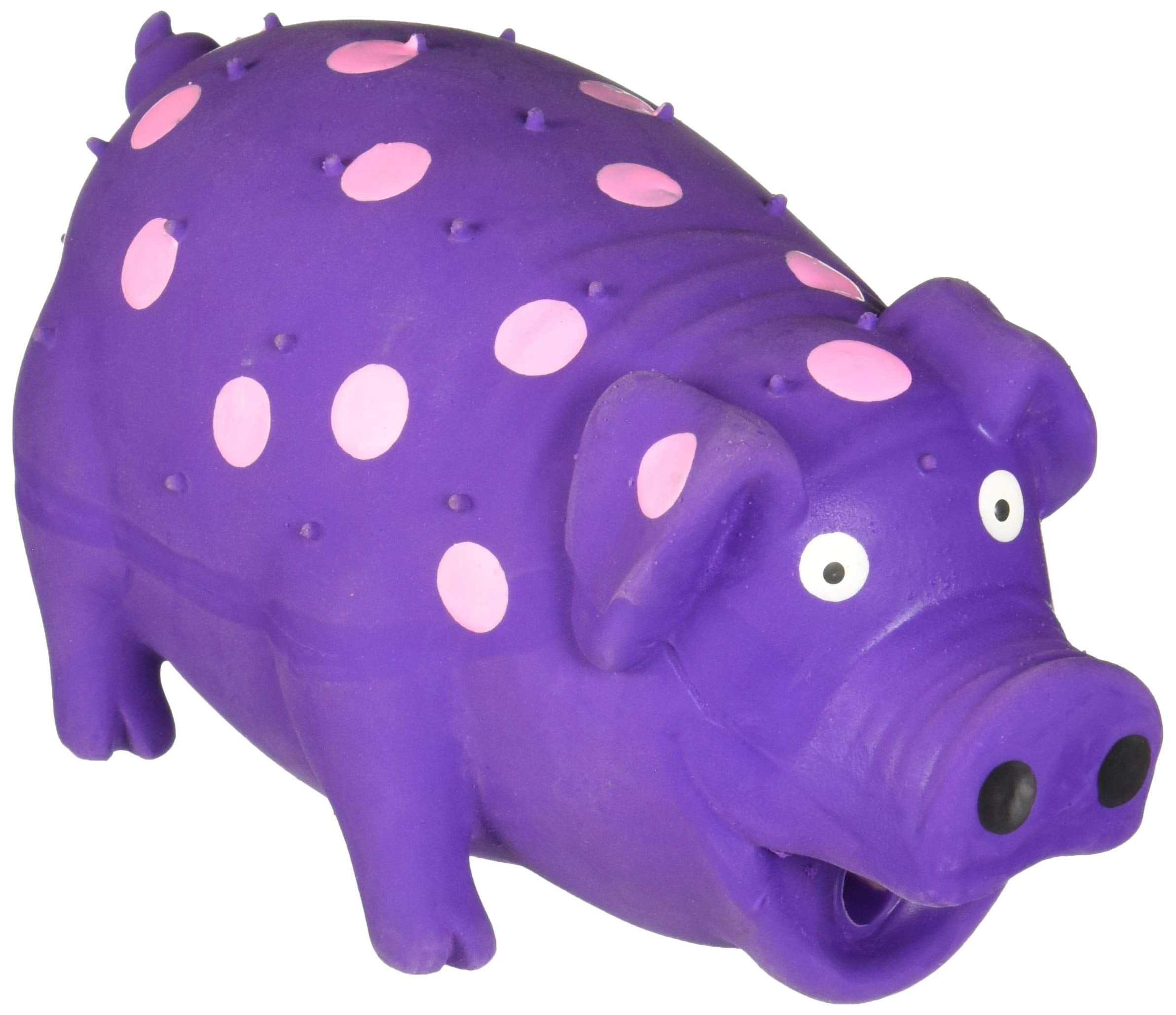 Multipet 9 in Polka Dot Pig Dog Toy, Assorted Color