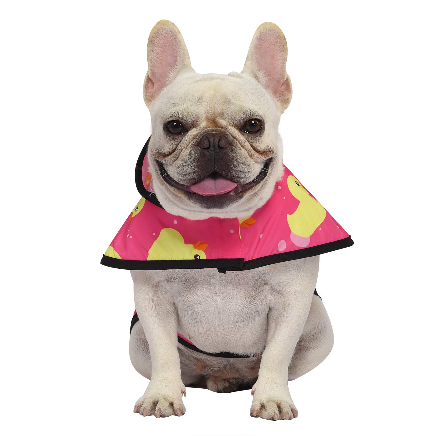 Hde Dog Raincoat Hooded Slicker Poncho For Small To X-Large Dogs And Puppies Pink Ducks - Xl