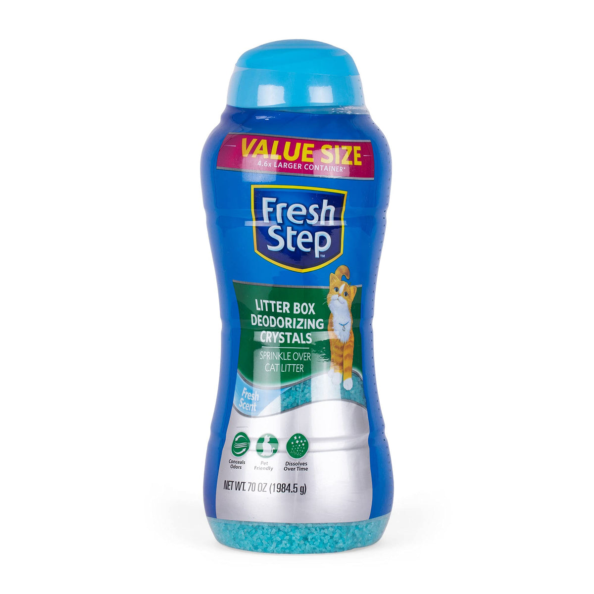 Fresh Step Cat Litter Crystals, Cat Litter Box Deodorizer Product For All Cats, Combats Cat Odors And Neutralizes Smells, Summer