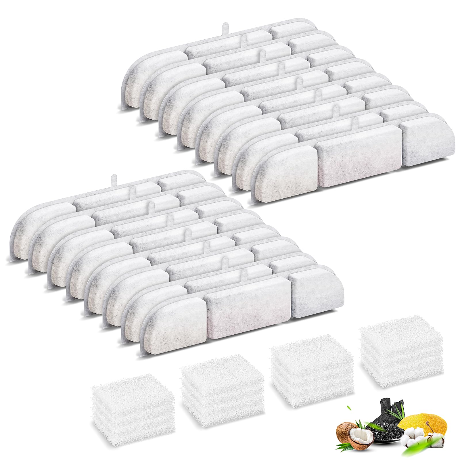 16 Packs Replacement Filters for DownyPaws Battery Operated Cat Water Fountain DPWFP6, 8 Months Set of Replacement Filters for D