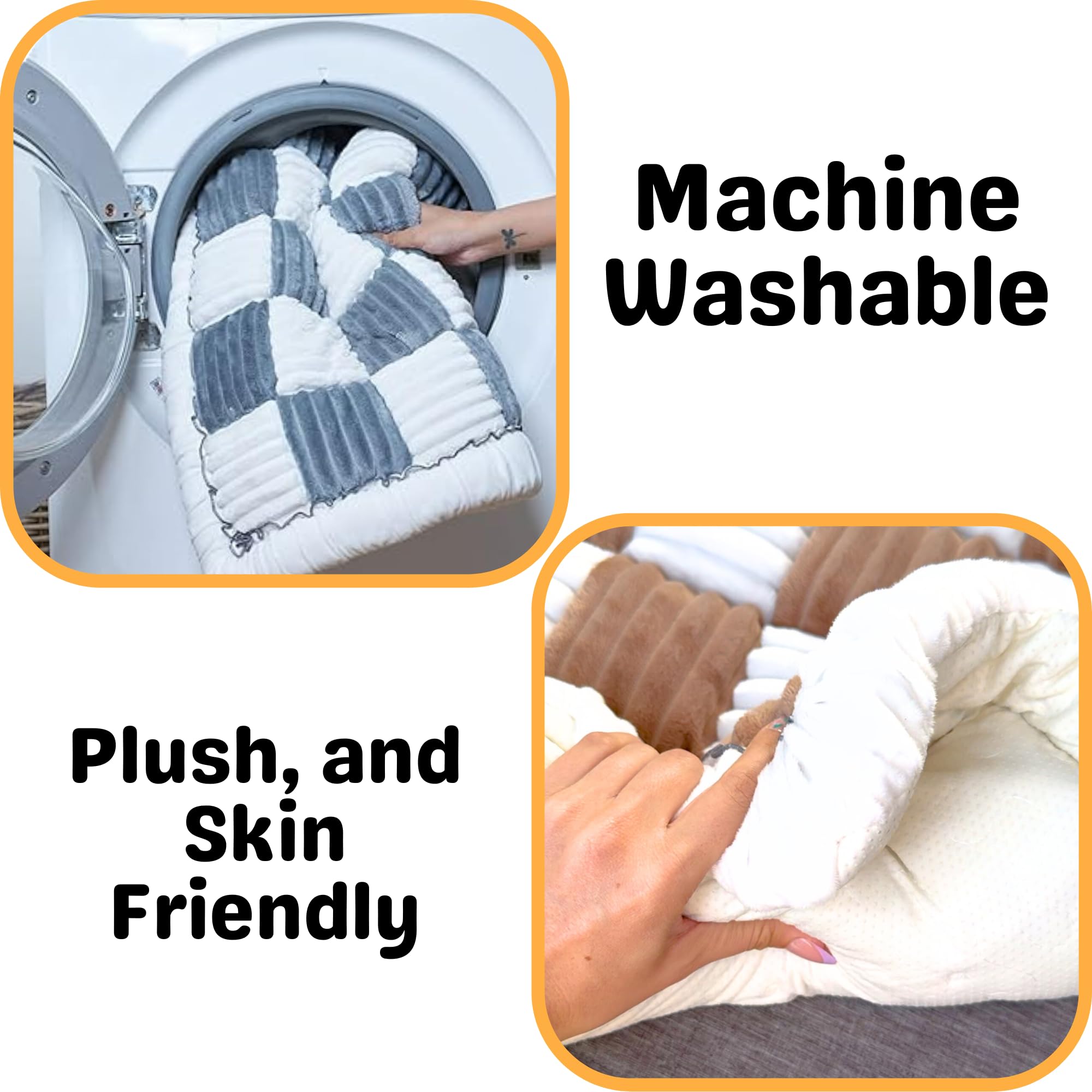 Apetsplanet Deluxe Dog Bed Brown, Pad Topper, Pet Bed Mat, Non-Slip Bottom, Couch Cover Blanket, Dog Travel Bed, Custom Fit Cush