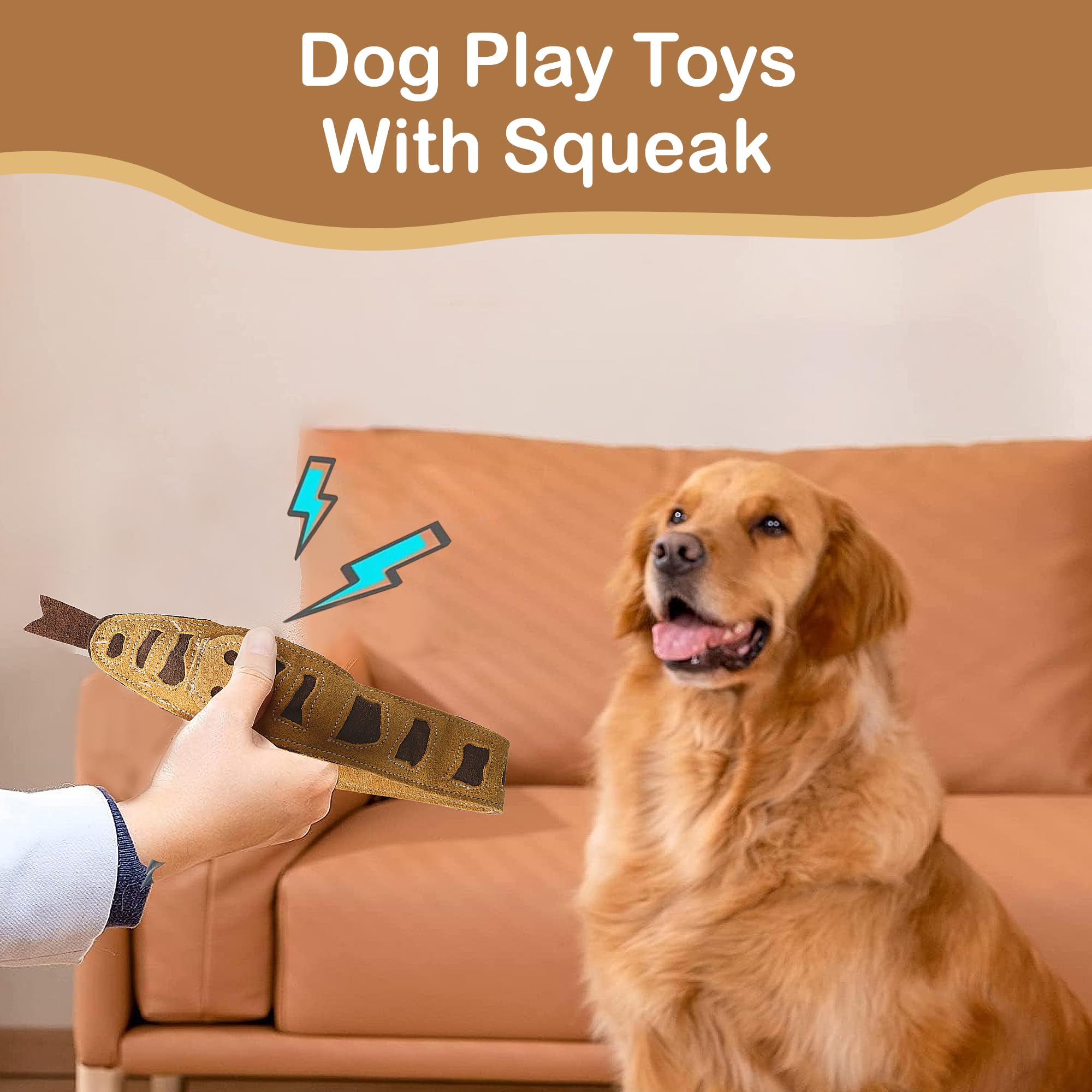 Skinneeez Leather Stuffing Free Dog Toy - Snake 36''