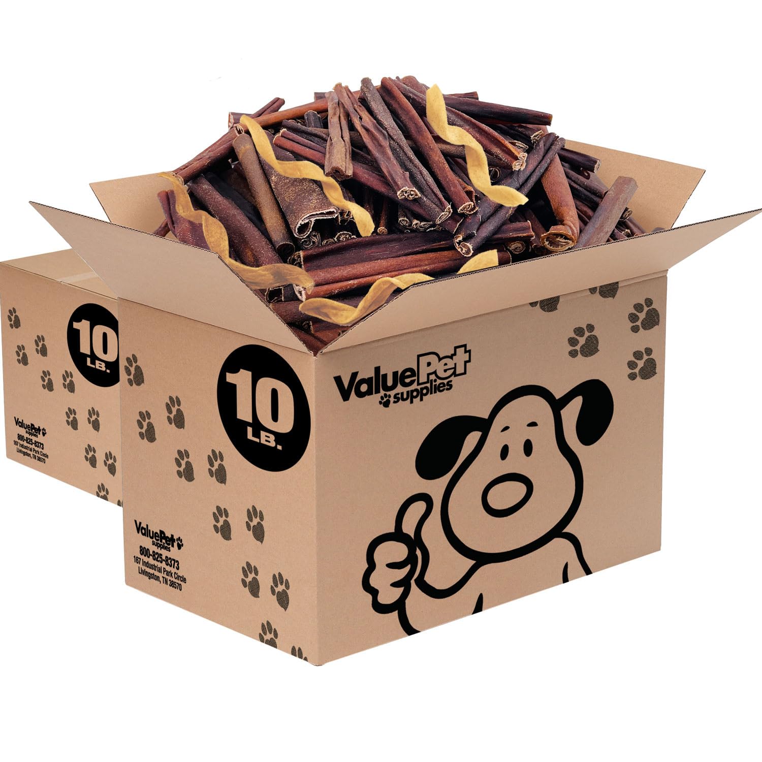 ValueBull Collagen Sticks for Dogs, Varied Shape & Size Chews, Natural Long-Lasting Dog Treats, 20 Pound Bulk Pack - Supports Jo