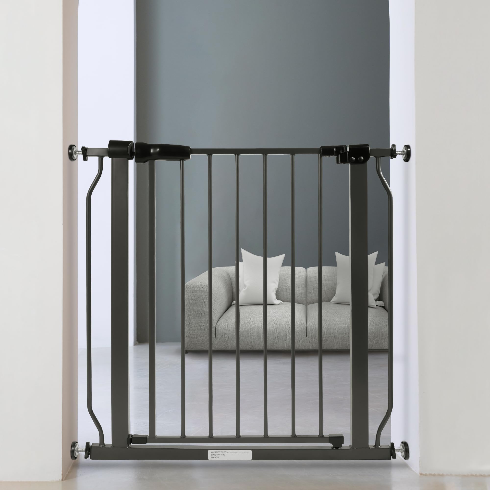 Balancefrom Easy Walk-Thru Safety Gate For Doorways And Stairways With Auto-Close/Hold-Open Features, 36-Inch Tall, Fits 29.1 - 33.8 Inch Openings, Graphite