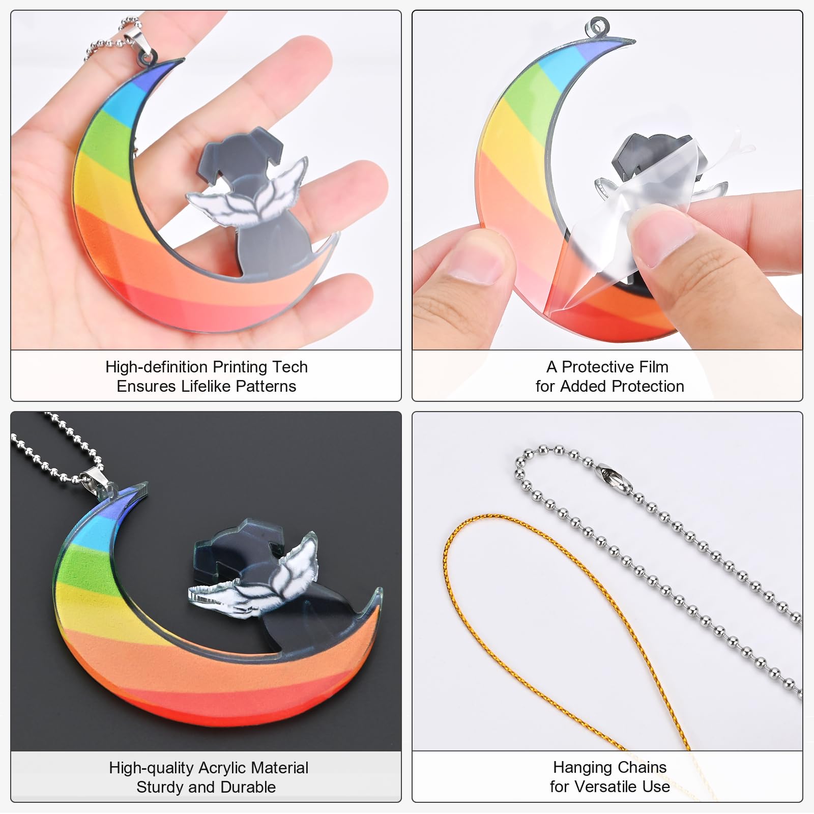Dog Memorial Gifts For Loss Of Dog - Dog On The Moon Pet Remembrance Gift Dog Car Mirror Hanging Accessories - Dog Memorial Sunc
