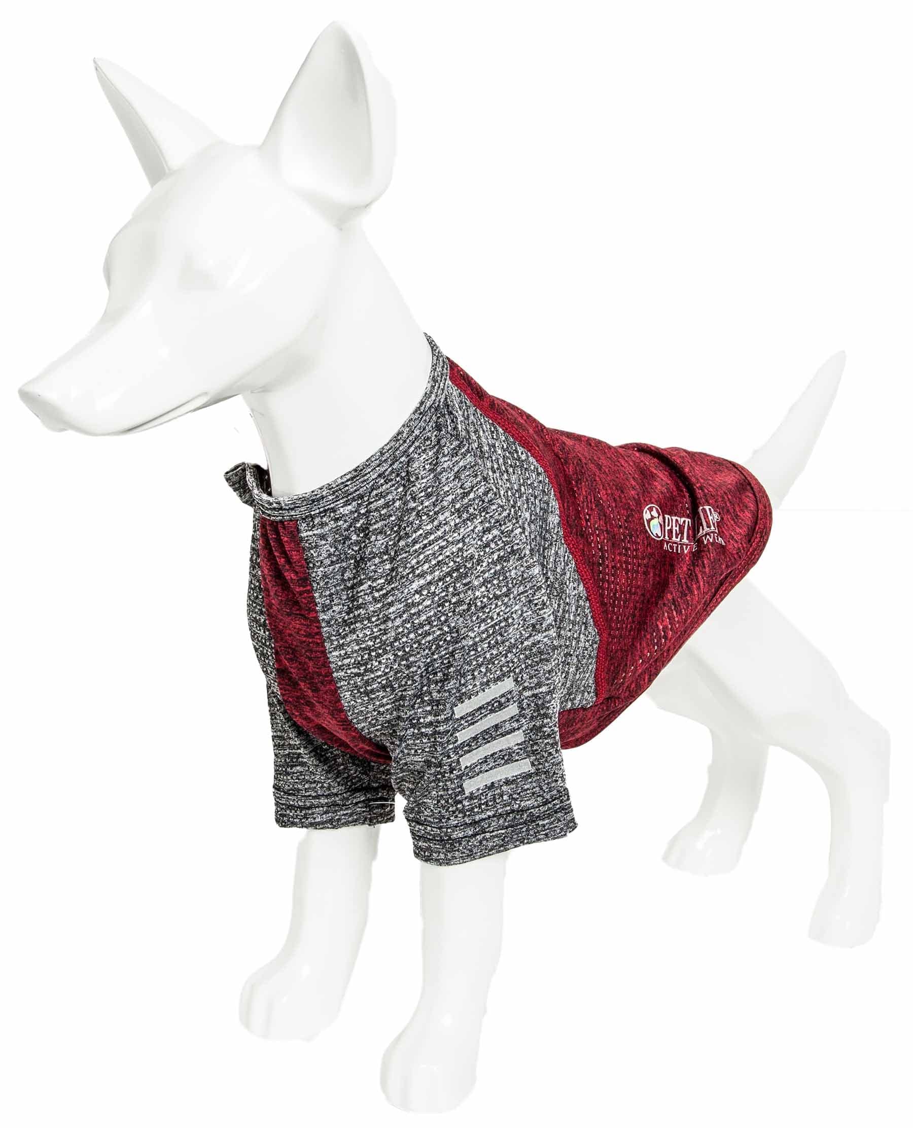 Pet Life Active 'Hybreed' 4-Way Stretch Two-Toned Performance Dog T-Shirt(D0102H7LFW7.)