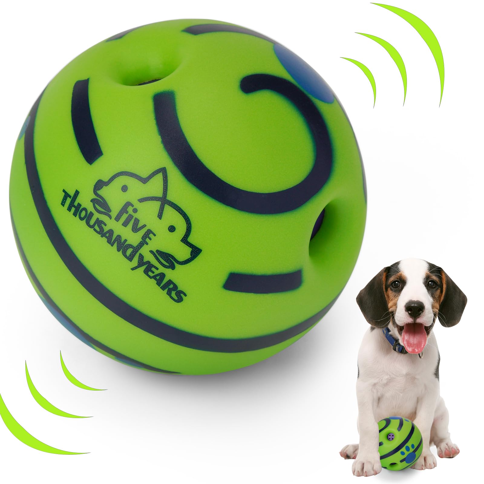 Interactive Giggle Ball Squeaky Toy for Dogs  Keep Your Dog Happy All Day, Chewing Ball for Training & Herding, Indoor & Outdoo