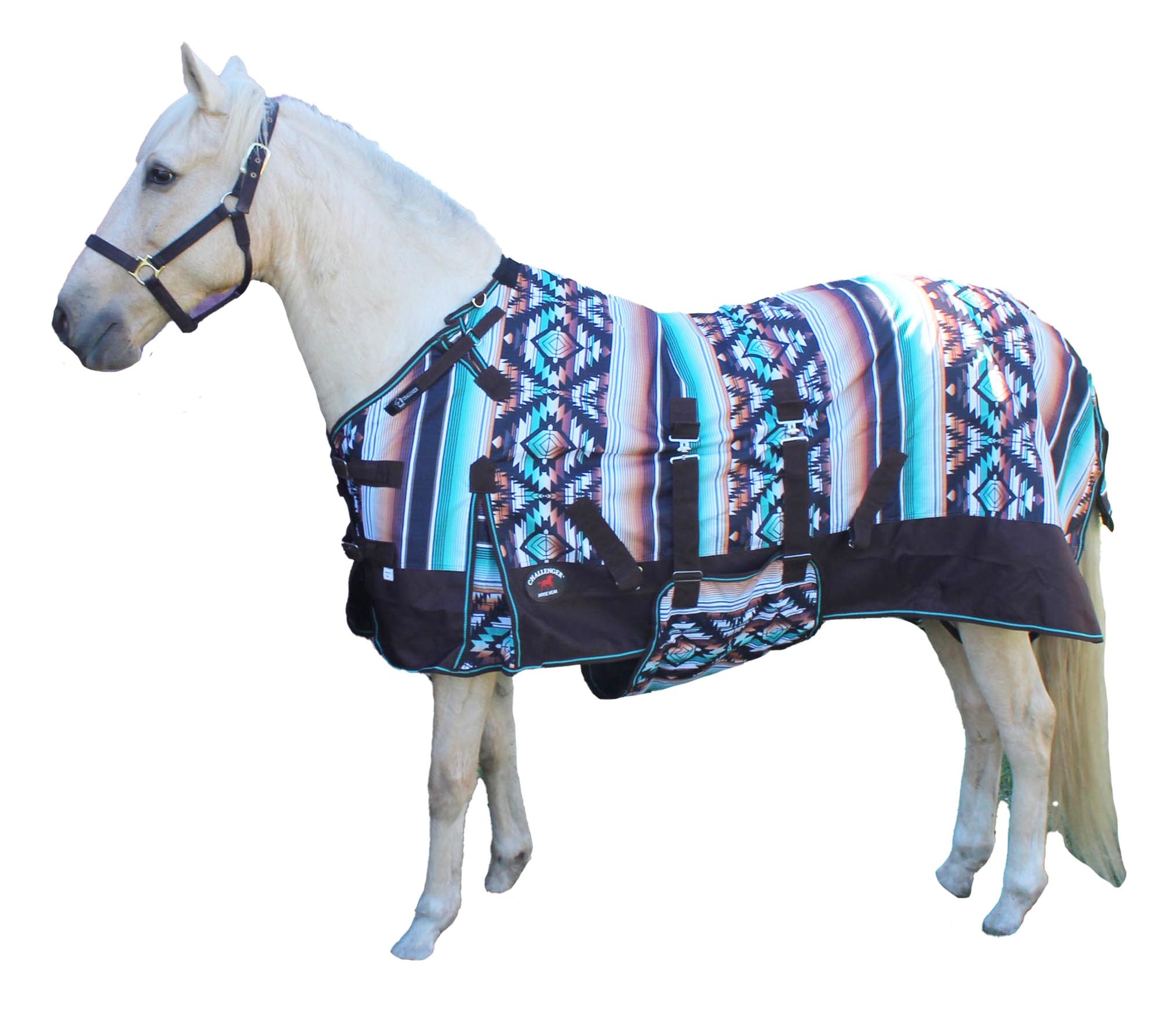 Challenger 82'' 1200D Turnout Waterproof Fleece Lined Medium Winter Blanket Serape 3B100Lg