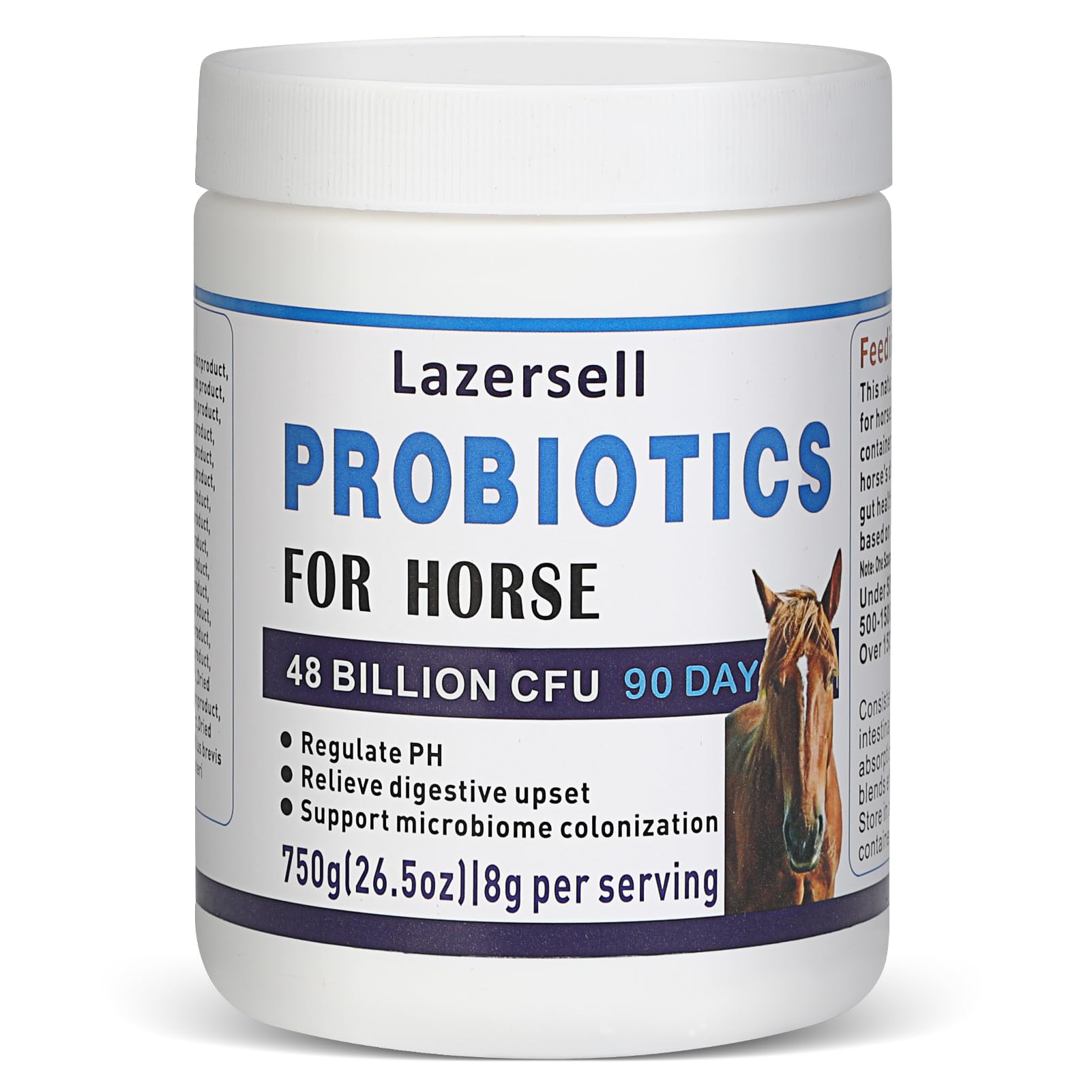 Probiotics for Horses Dietary Supplement, All-Natural Digestive System Maintenance Formula Equine Digestion Support Horse Health