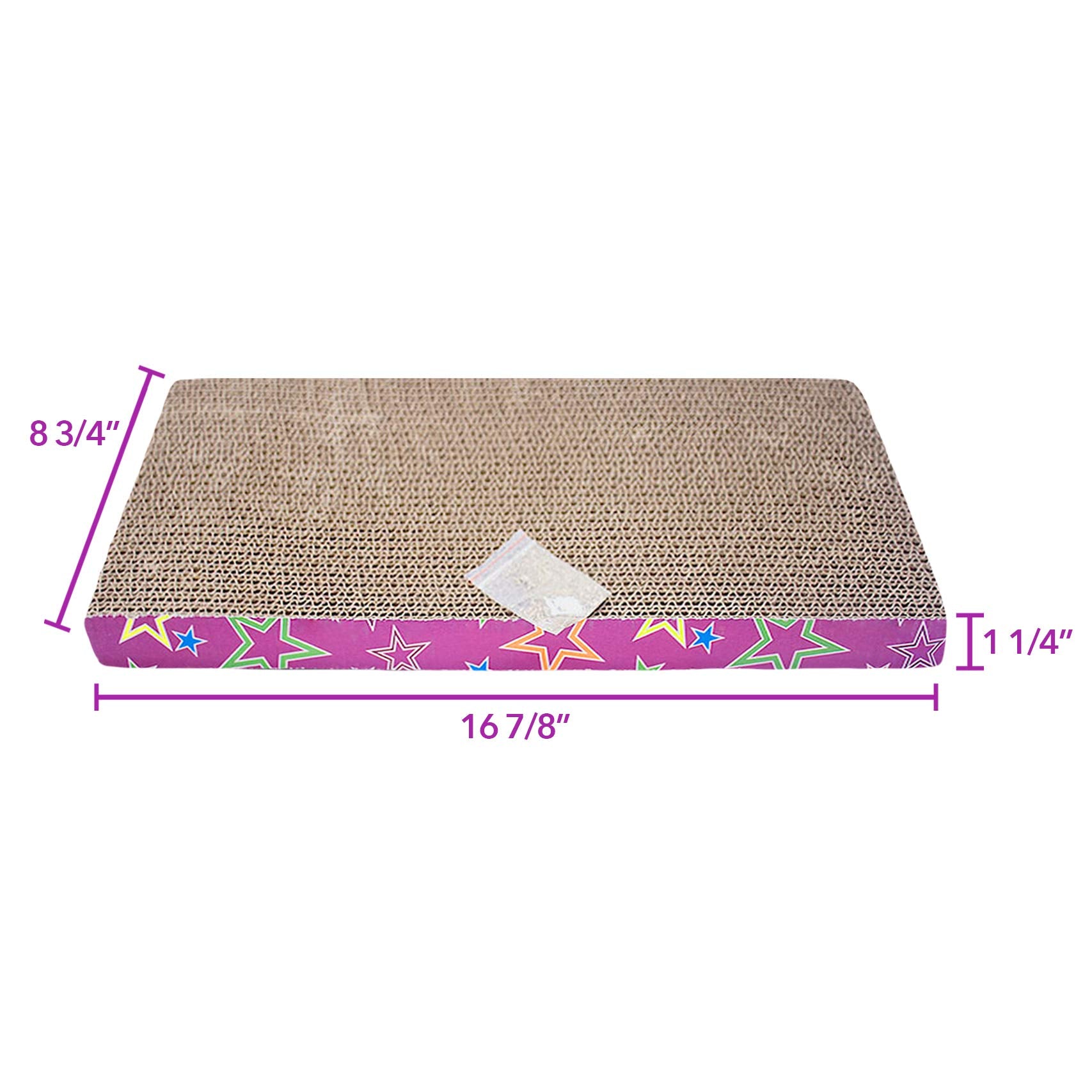 Cat Scratcher Pad With Catnip - Cat Cardboard Scratch Durable Scratching Pad Reversible
