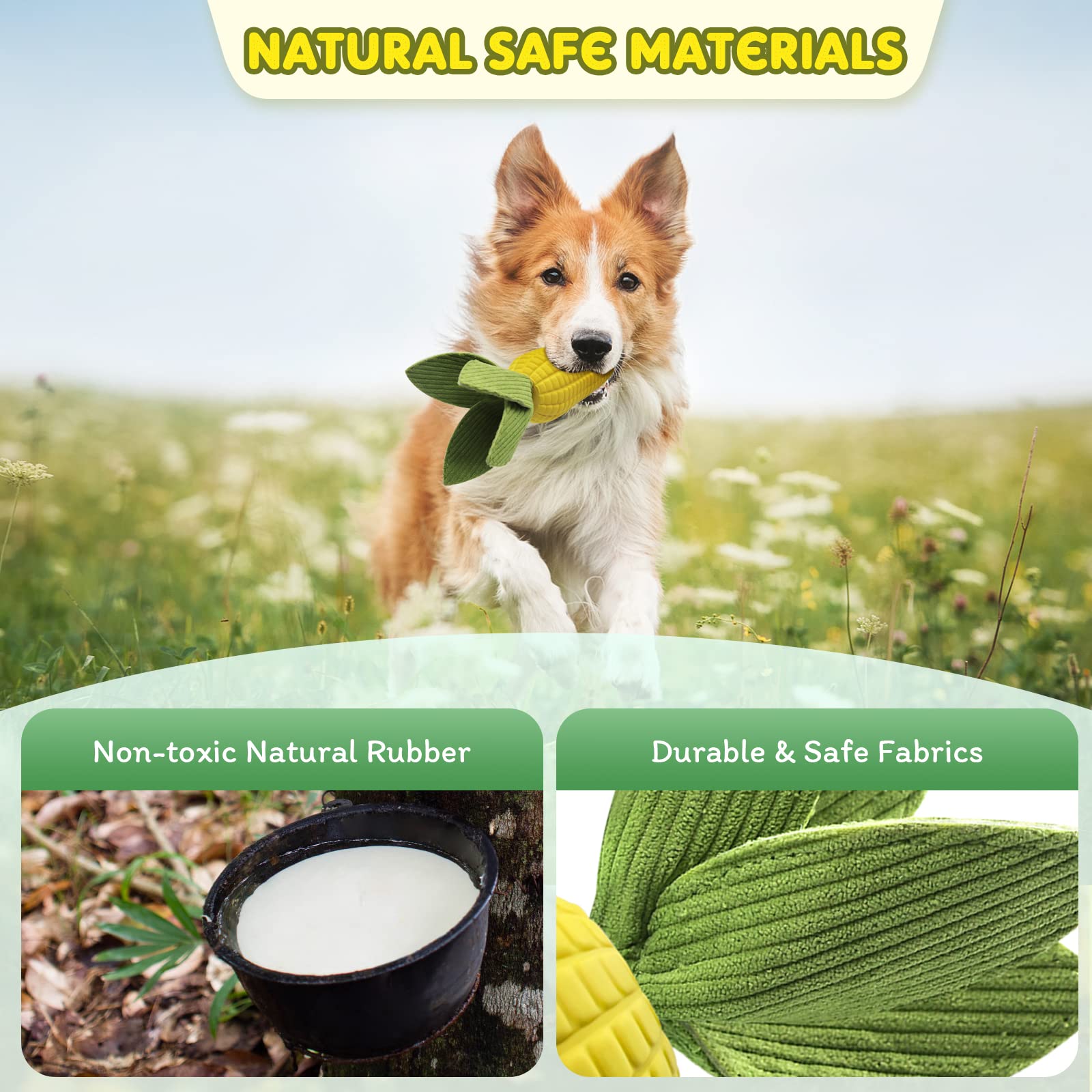 Squeaky Dog Toys for Aggressive Chewers, Indestructible Tough Dog Chew Toys for Small Medium Large Dogs, Interactive Dog Toys wi