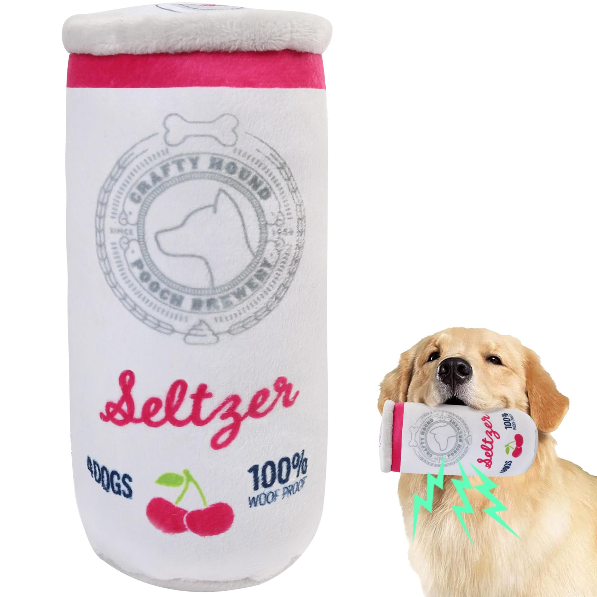 Prime Pets Plush Dog Toy, Dog Squeaky Toys, Beer Pet Toy For Small Medium Large Dogs, Stuffed Puppy Chew Toys