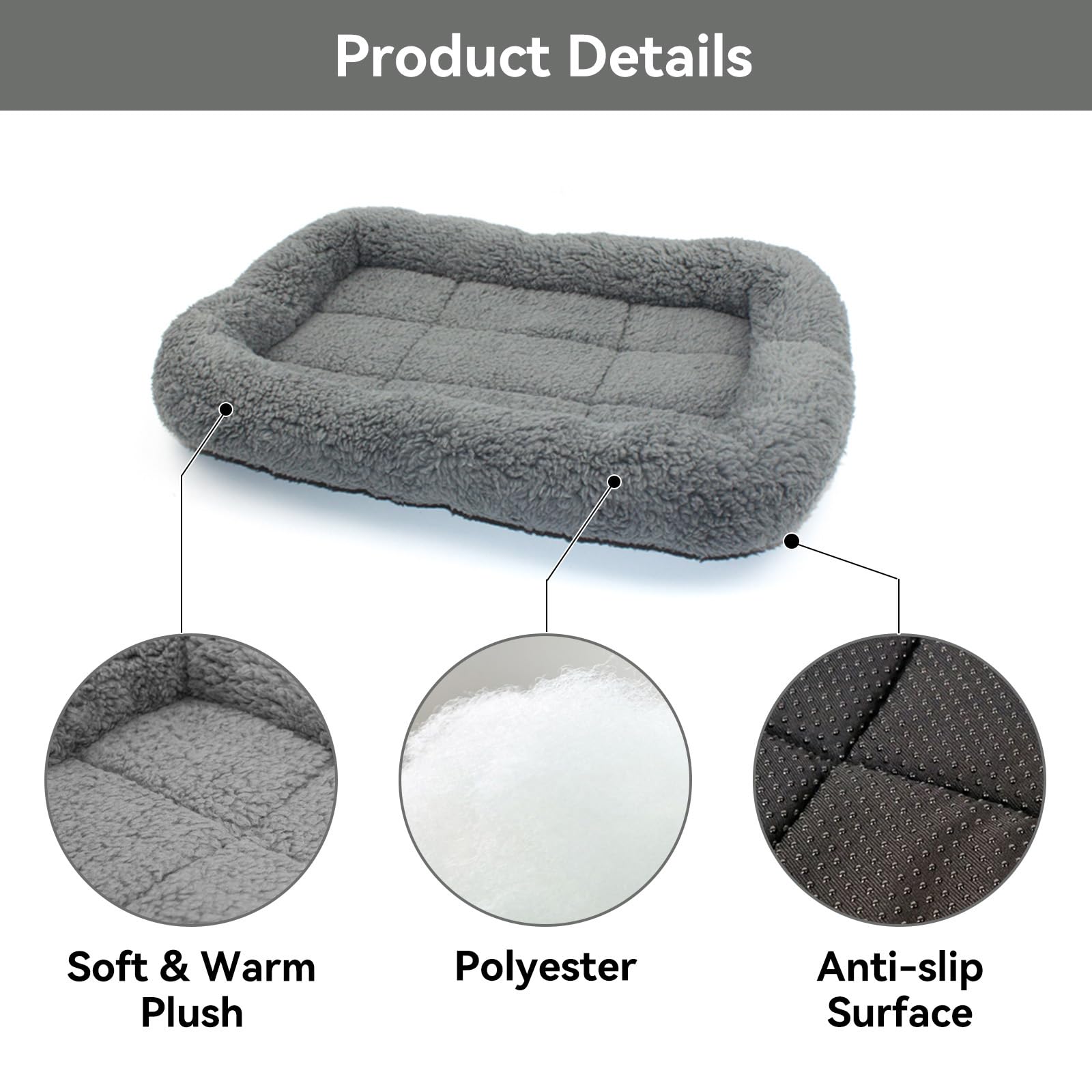 Lesypet Cat Beds For Indoor Cats, 15' X 10' Small Cat Bed Curl Sleep Plush Cushion With Pillow, Non-Slip Bottom Washable Mat For Small Pet Puppy Rabbit, Small