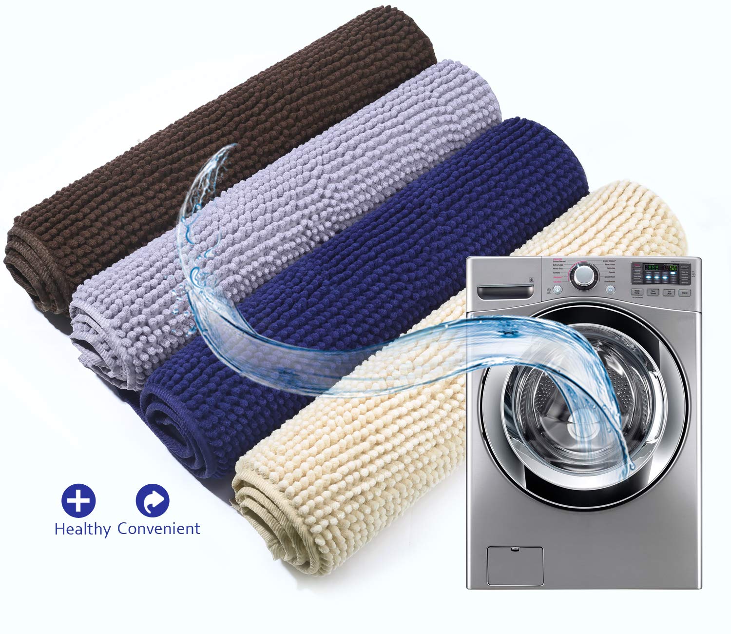 Vivaglory Super Soft Microfiber Cat Litter Mat, 31'× 20' Large Cat Mat For Under Litter Box With Waterproof Back, Machine Washable, Brown