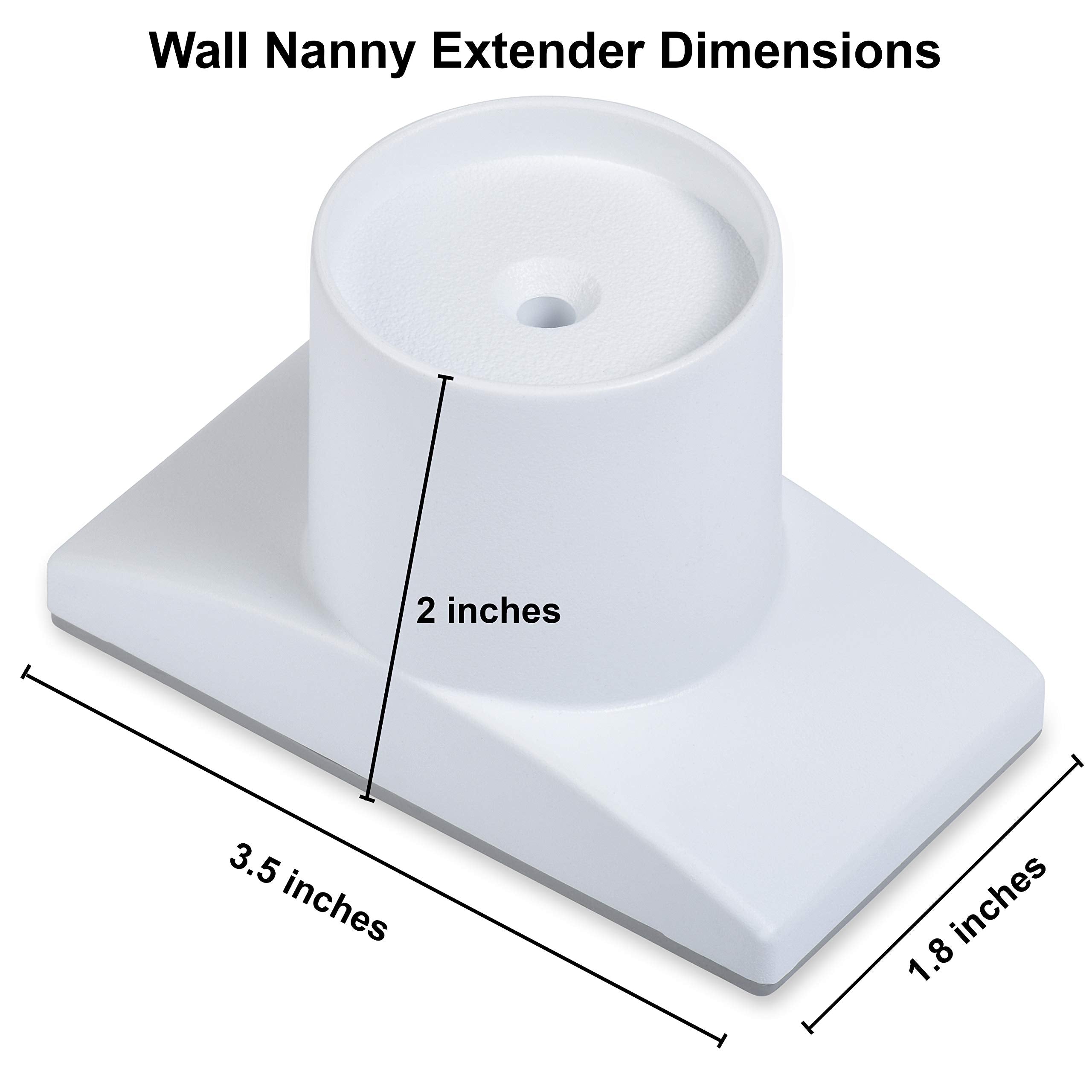 Wall Nanny Extender - 4 Inch Baby Gate Extension Kit (Made In Usa) Extends Pressure Mounted Gates 4 Inches + Protects Walls - For Child, Pet & Dog Gates - Protector (4 Pack)